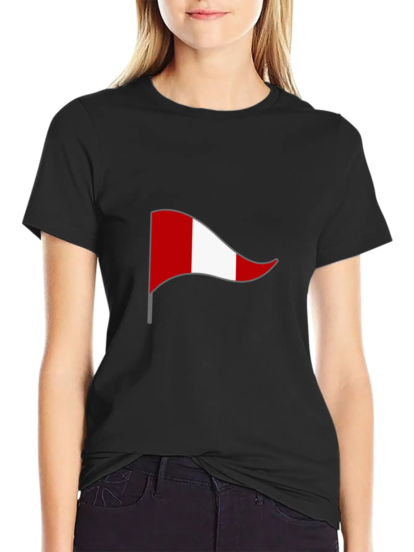 Peru Lima Flag Banner Flags Ensigns Unisex Short Sleeve Soft Cotton T-Shirt – Casual Everyday Wear