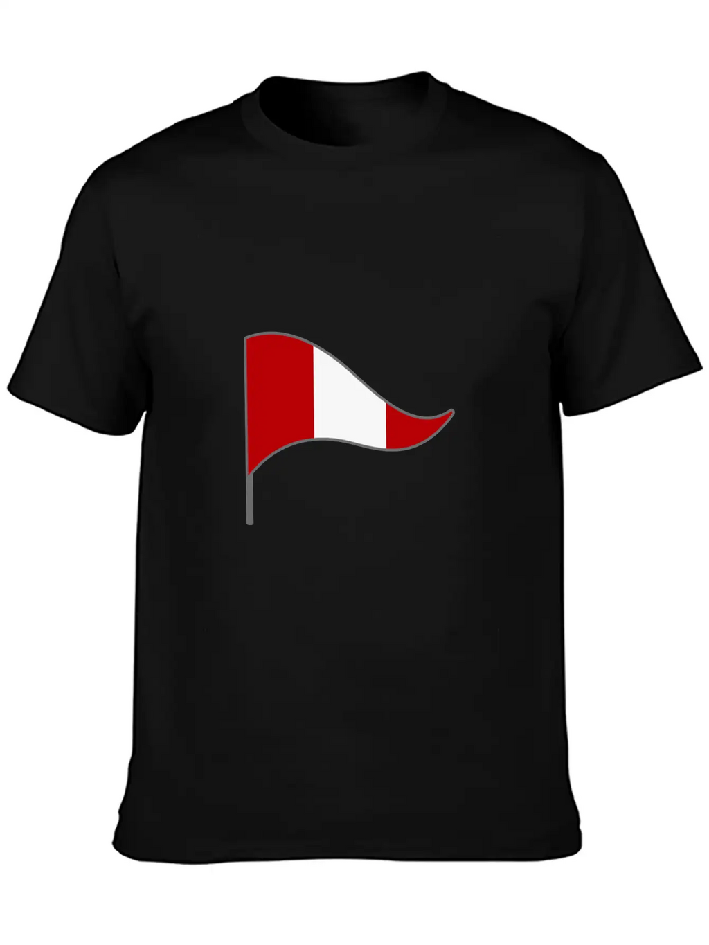 Peru Lima Flag Banner Flags Ensigns Unisex Short Sleeve Soft Cotton T-Shirt – Casual Everyday Wear