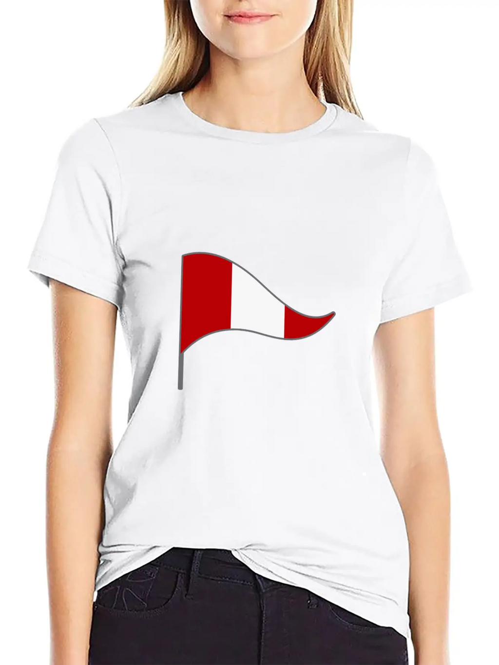 Peru Lima Flag Banner Flags Ensigns Unisex Short Sleeve Soft Cotton T-Shirt – Casual Everyday Wear
