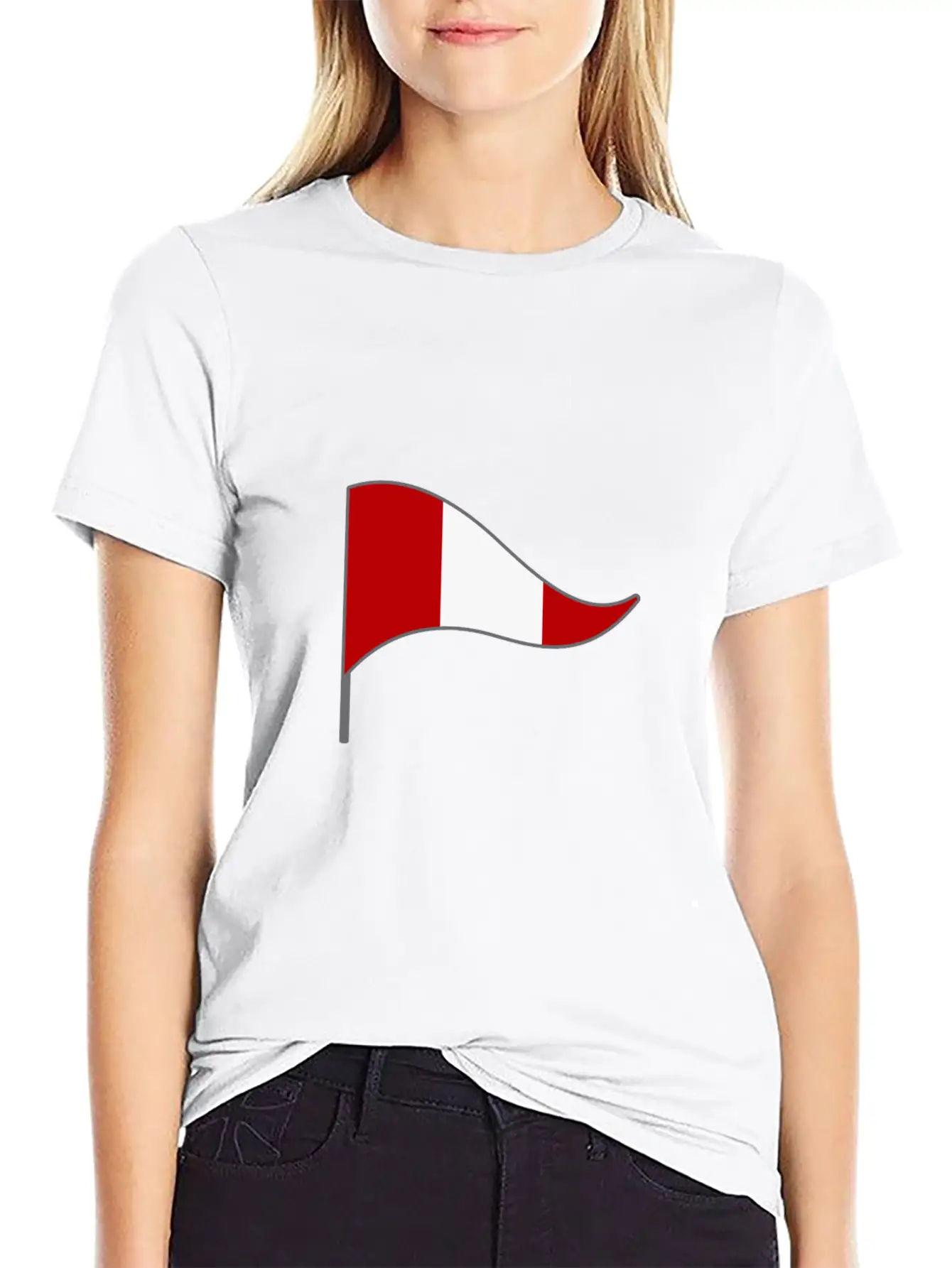 Peru Lima Flag Banner Flags Ensigns Unisex Short Sleeve Soft Cotton T-Shirt – Casual Everyday Wear