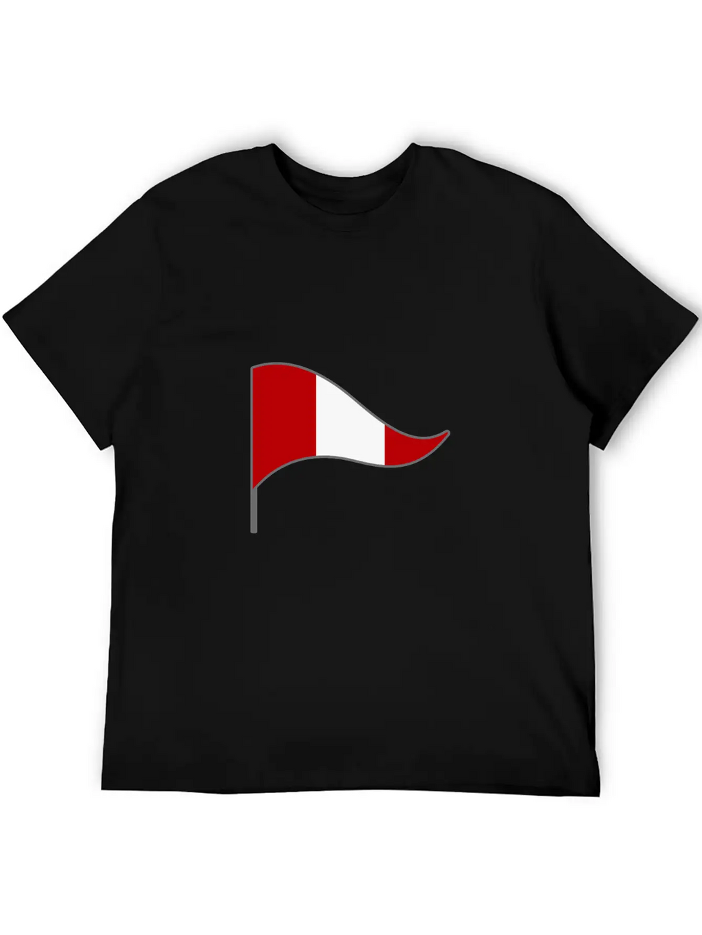 Peru Lima Flag Banner Flags Ensigns Unisex Short Sleeve Soft Cotton T-Shirt – Casual Everyday Wear