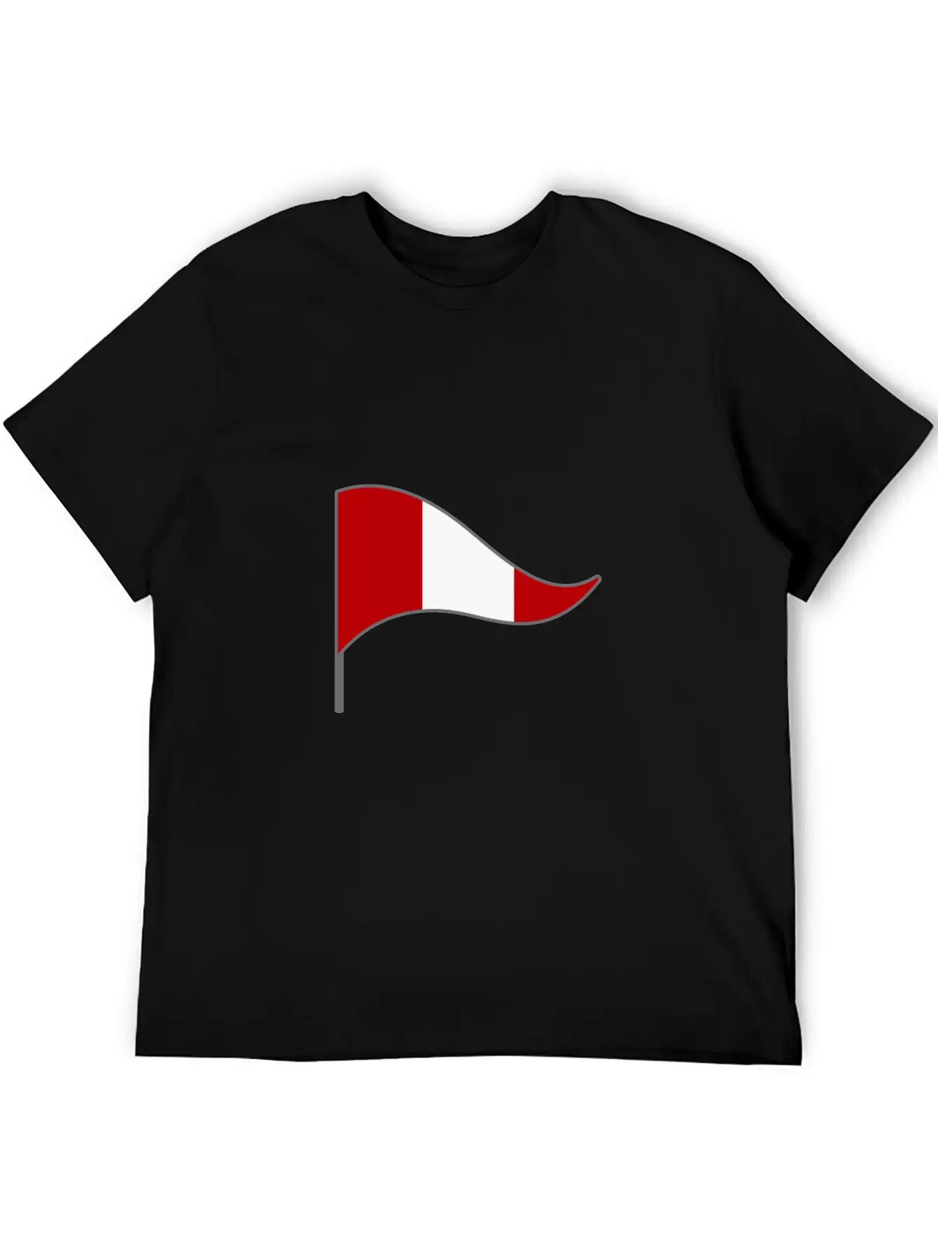 Peru Lima Flag Banner Flags Ensigns Unisex Short Sleeve Soft Cotton T-Shirt – Casual Everyday Wear