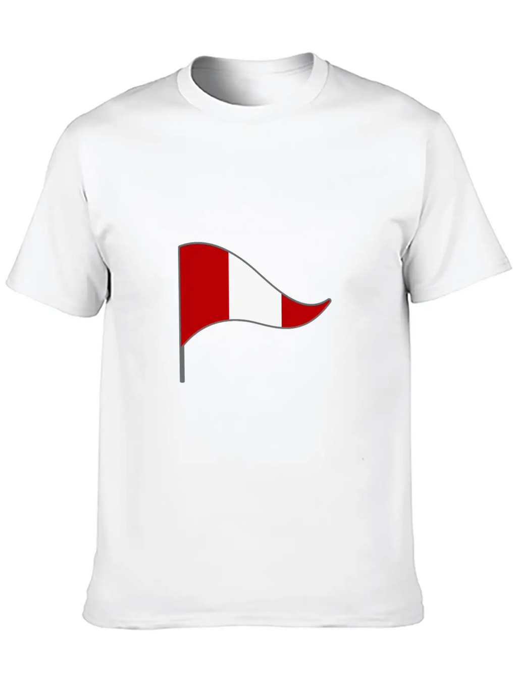 Peru Lima Flag Banner Flags Ensigns Unisex Short Sleeve Soft Cotton T-Shirt – Casual Everyday Wear