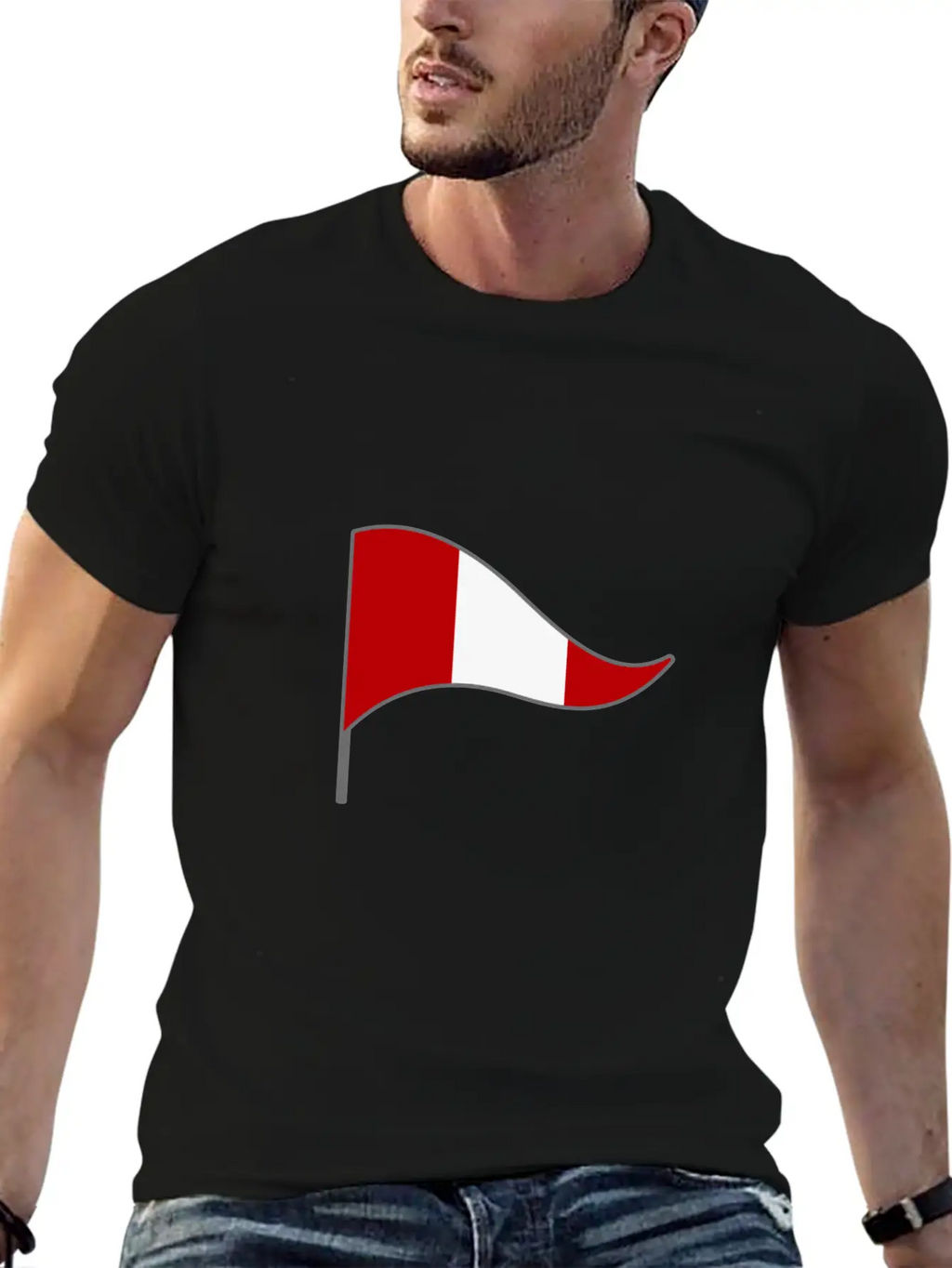 Peru Lima Flag Banner Flags Ensigns Unisex Short Sleeve Soft Cotton T-Shirt – Casual Everyday Wear