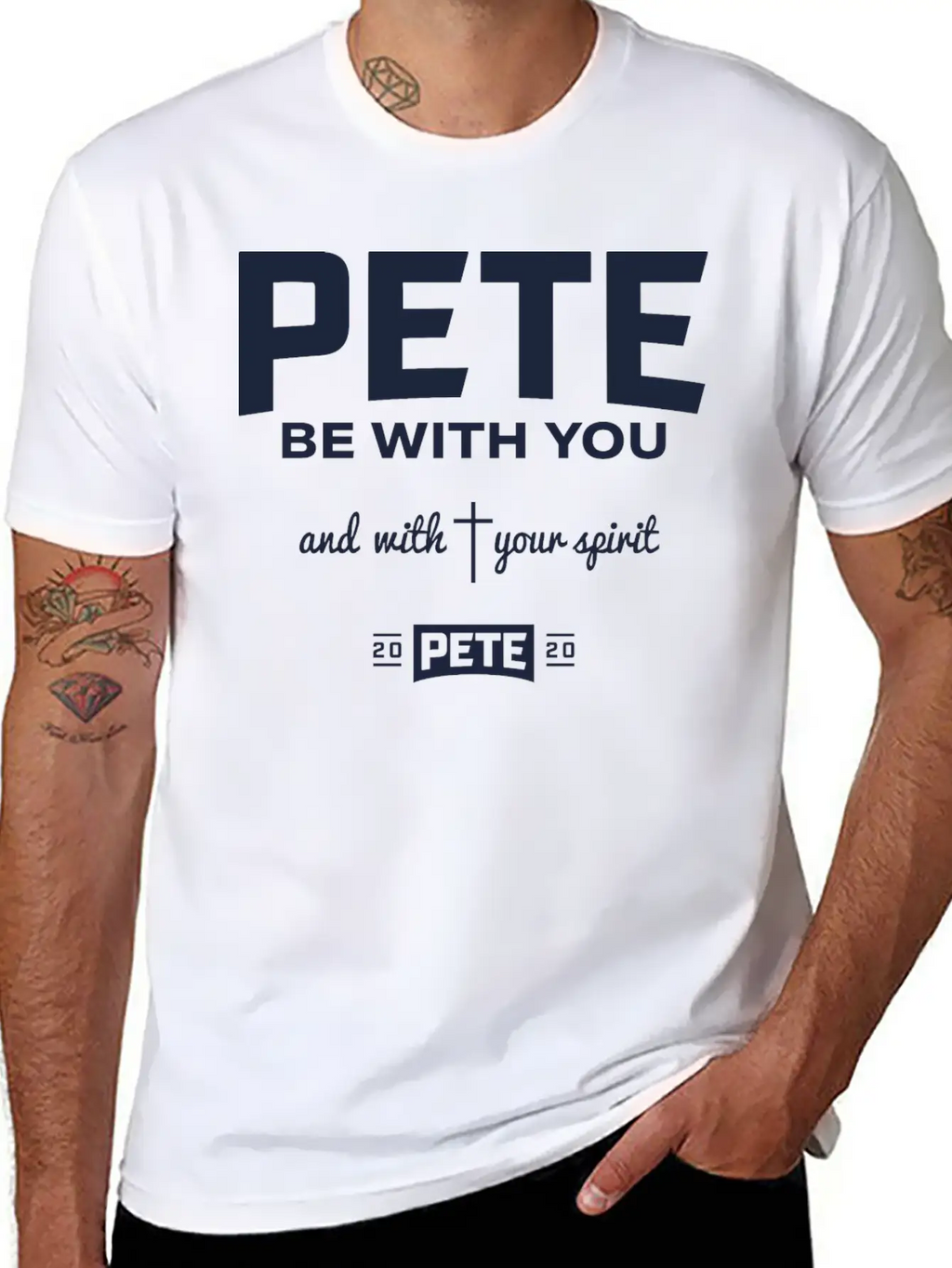 Pete Be With Your Spirit Stylish Everyday T-Shirt – Unisex Basic Cotton Tee