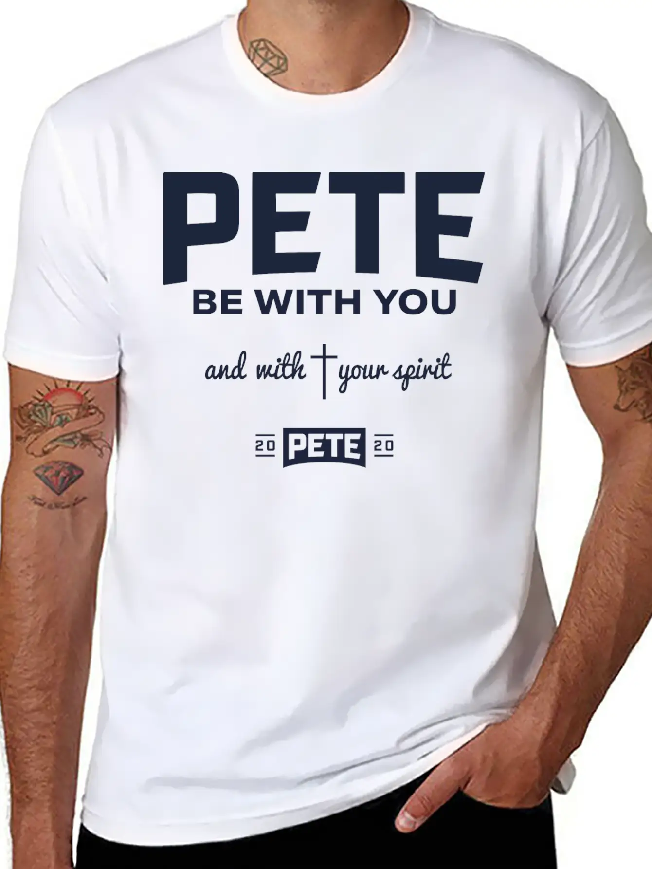 Pete Be With Your Spirit Stylish Everyday T-Shirt – Unisex Basic Cotton Tee