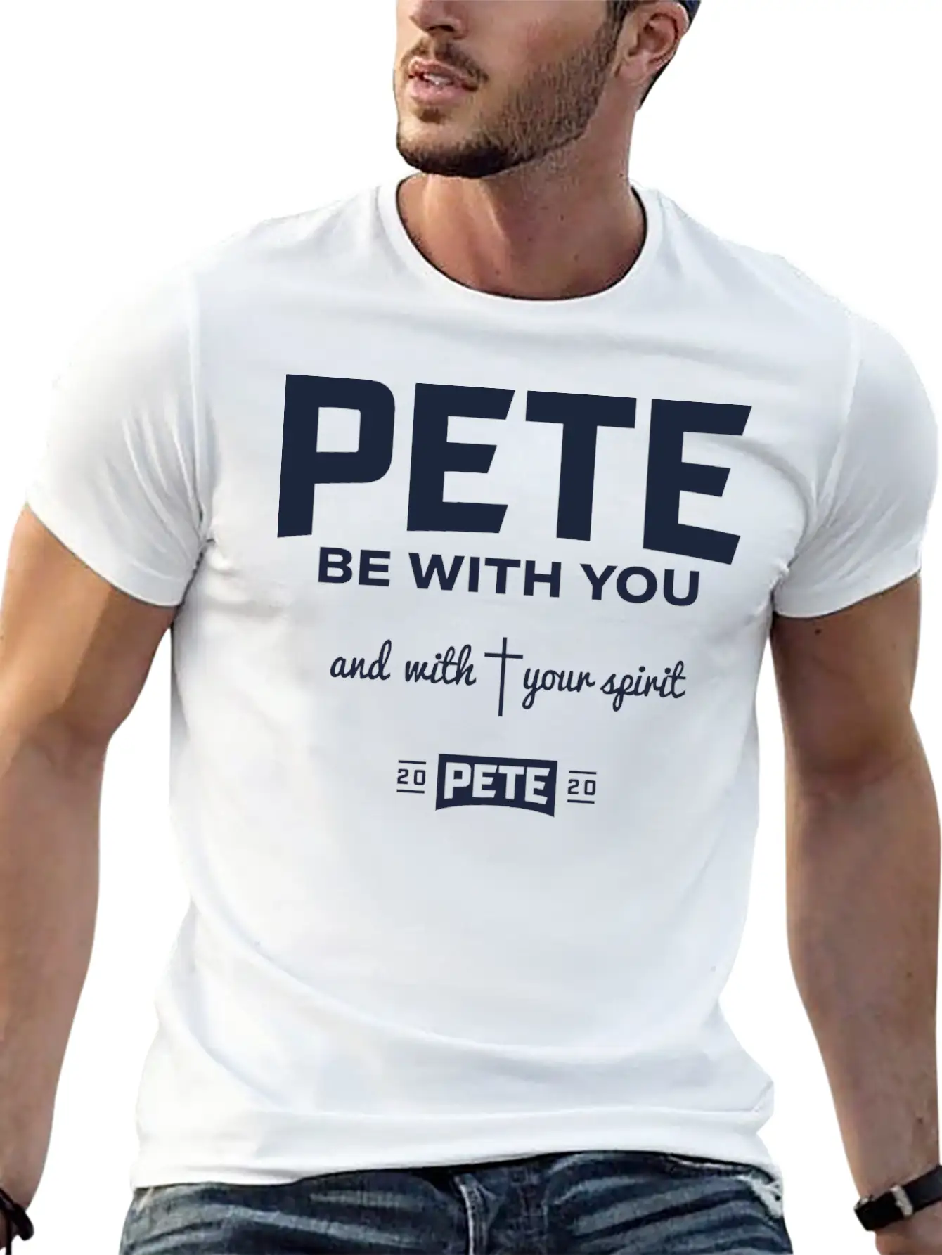 Pete Be With Your Spirit Stylish Everyday T-Shirt – Unisex Basic Cotton Tee