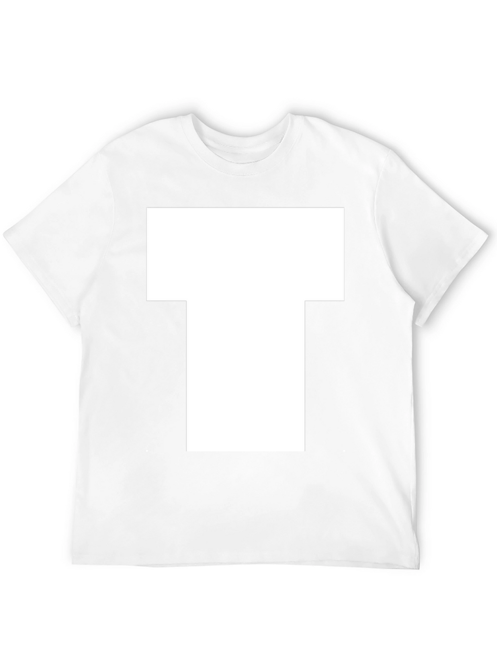 White Block T Graphic Black T-Shirt