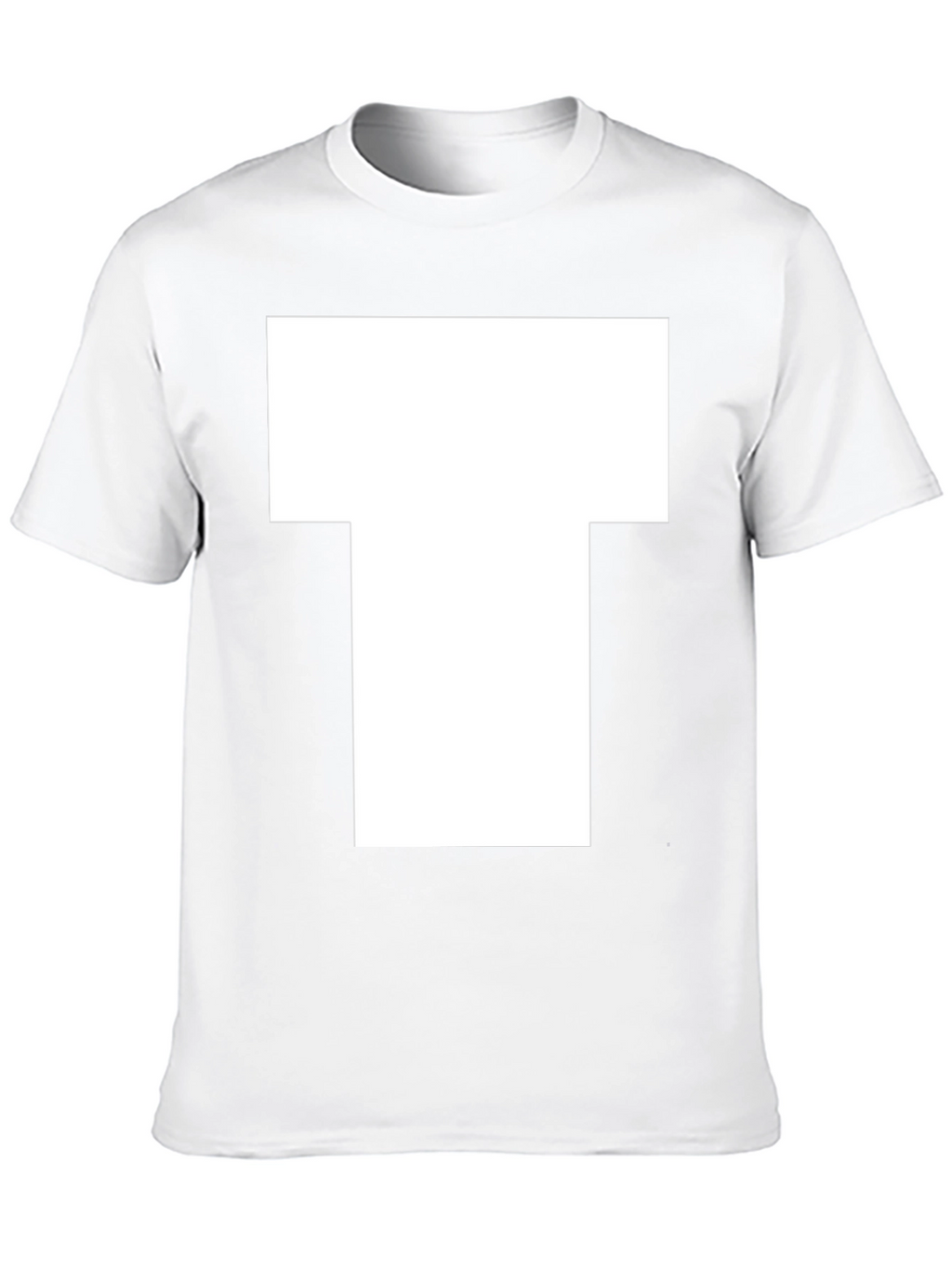 White Block T Graphic Black T-Shirt