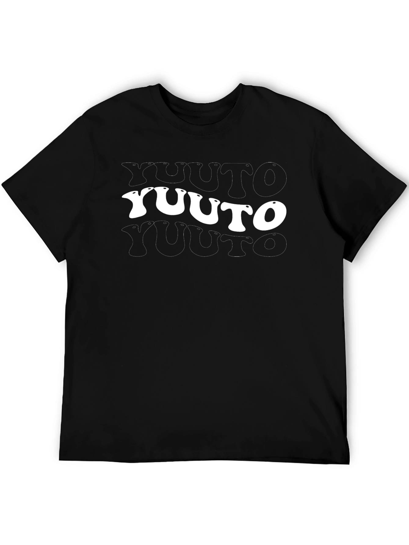 Retro Yuuto Graphic Black T-Shirt