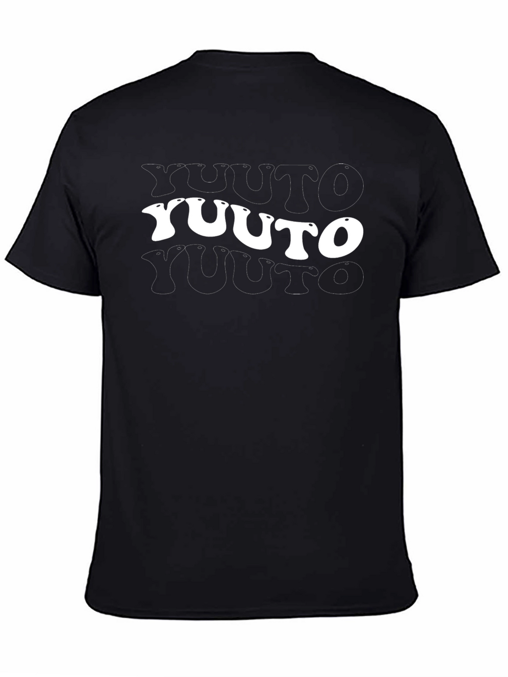 Retro Yuuto Graphic Black T-Shirt