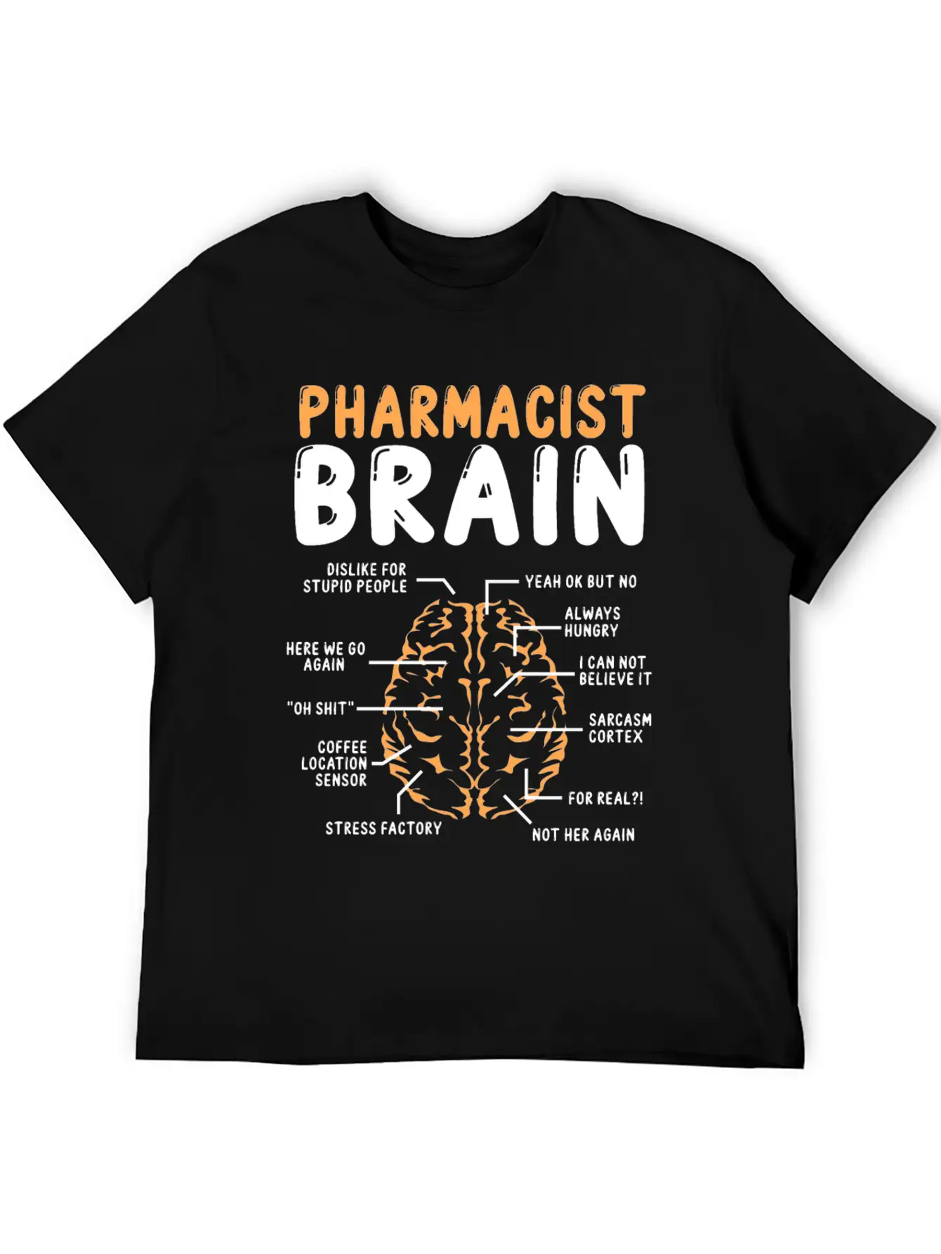 Pharmacist Brain Pharmacy School Graduation Party Stylish Everyday T-Shirt – Unisex Basic Cotton Tee