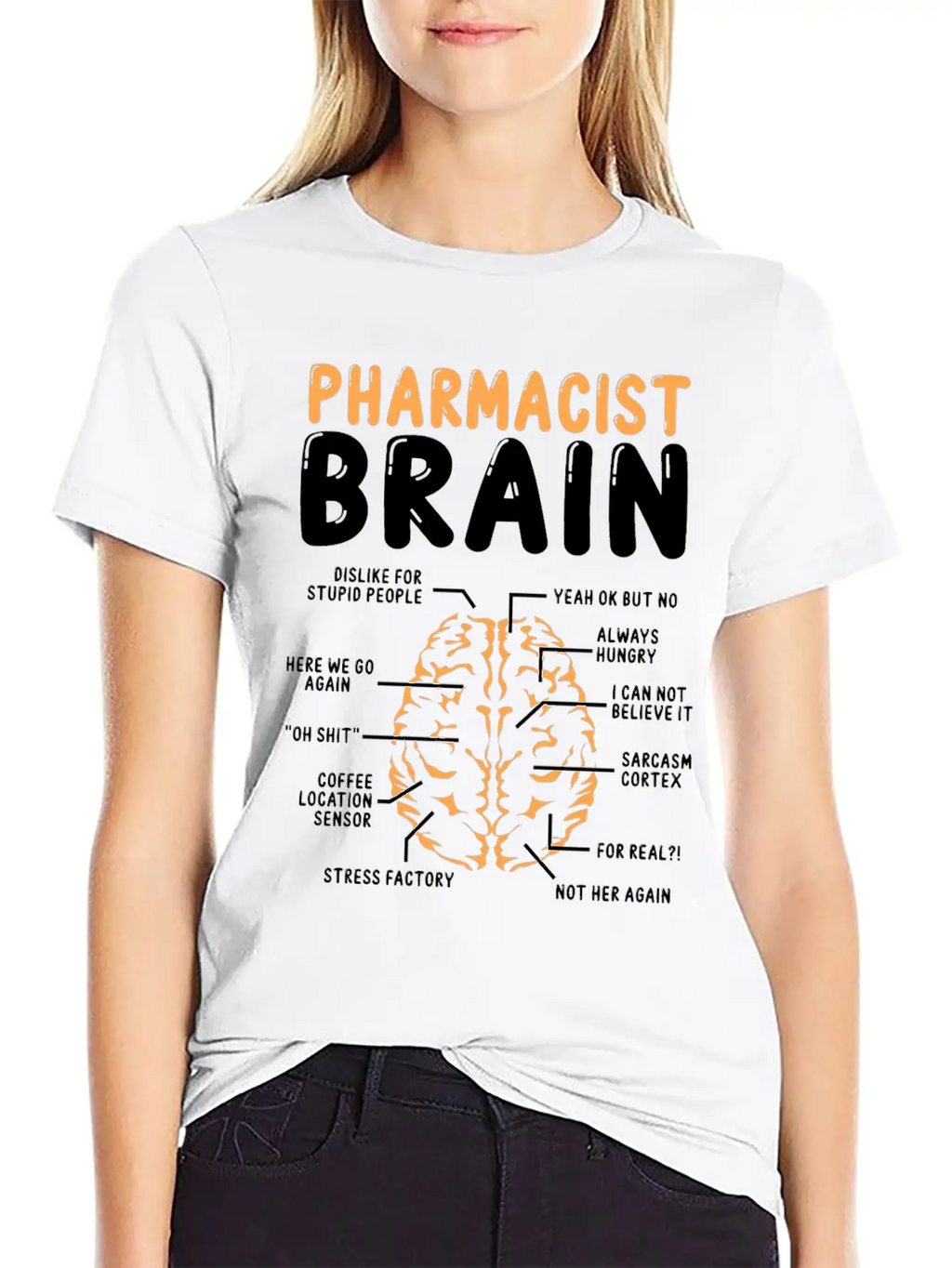 Pharmacist Brain Pharmacy School Graduation Party Stylish Everyday T-Shirt – Unisex Basic Cotton Tee
