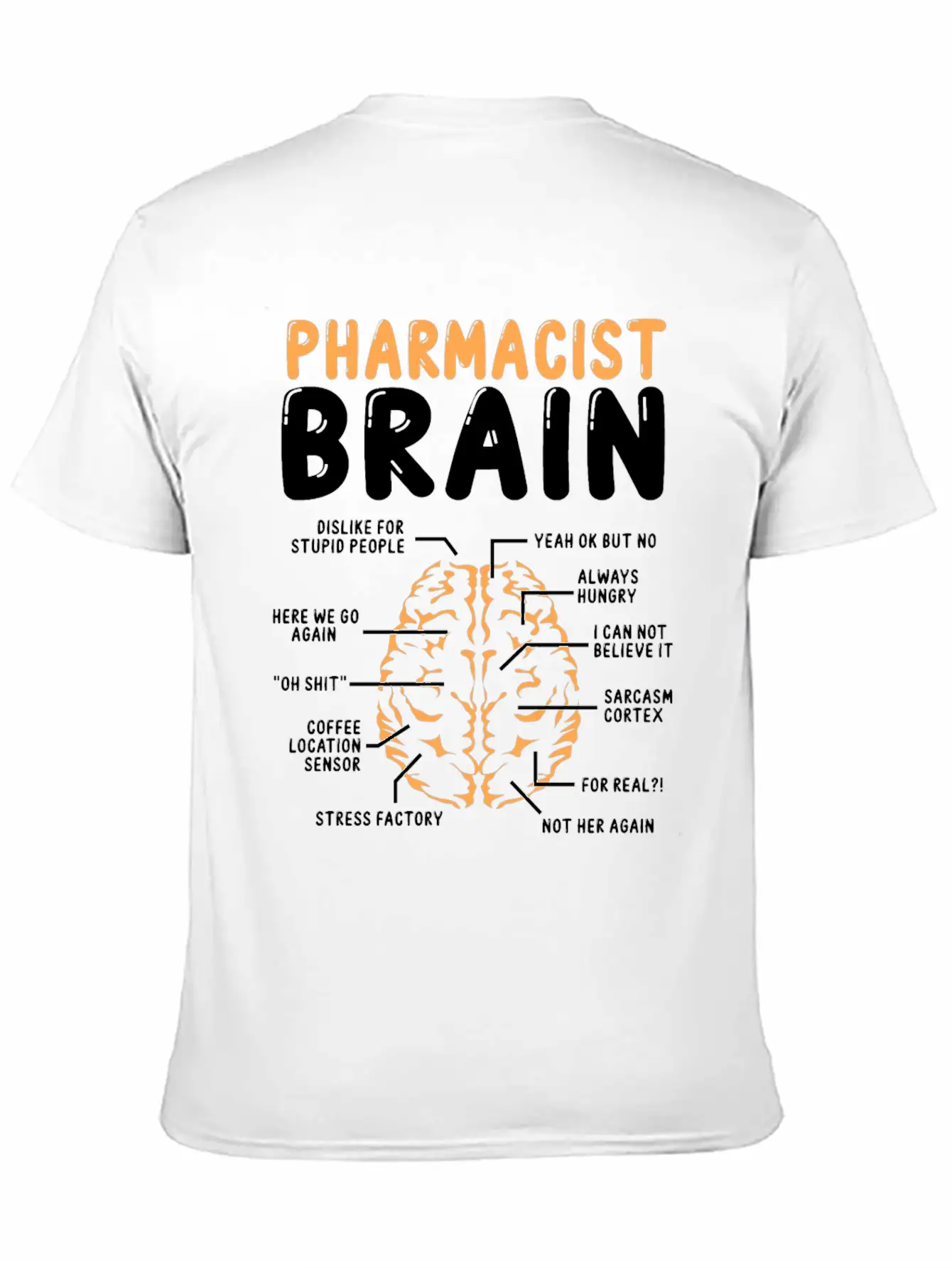 Pharmacist Brain Pharmacy School Graduation Party Stylish Everyday T-Shirt – Unisex Basic Cotton Tee
