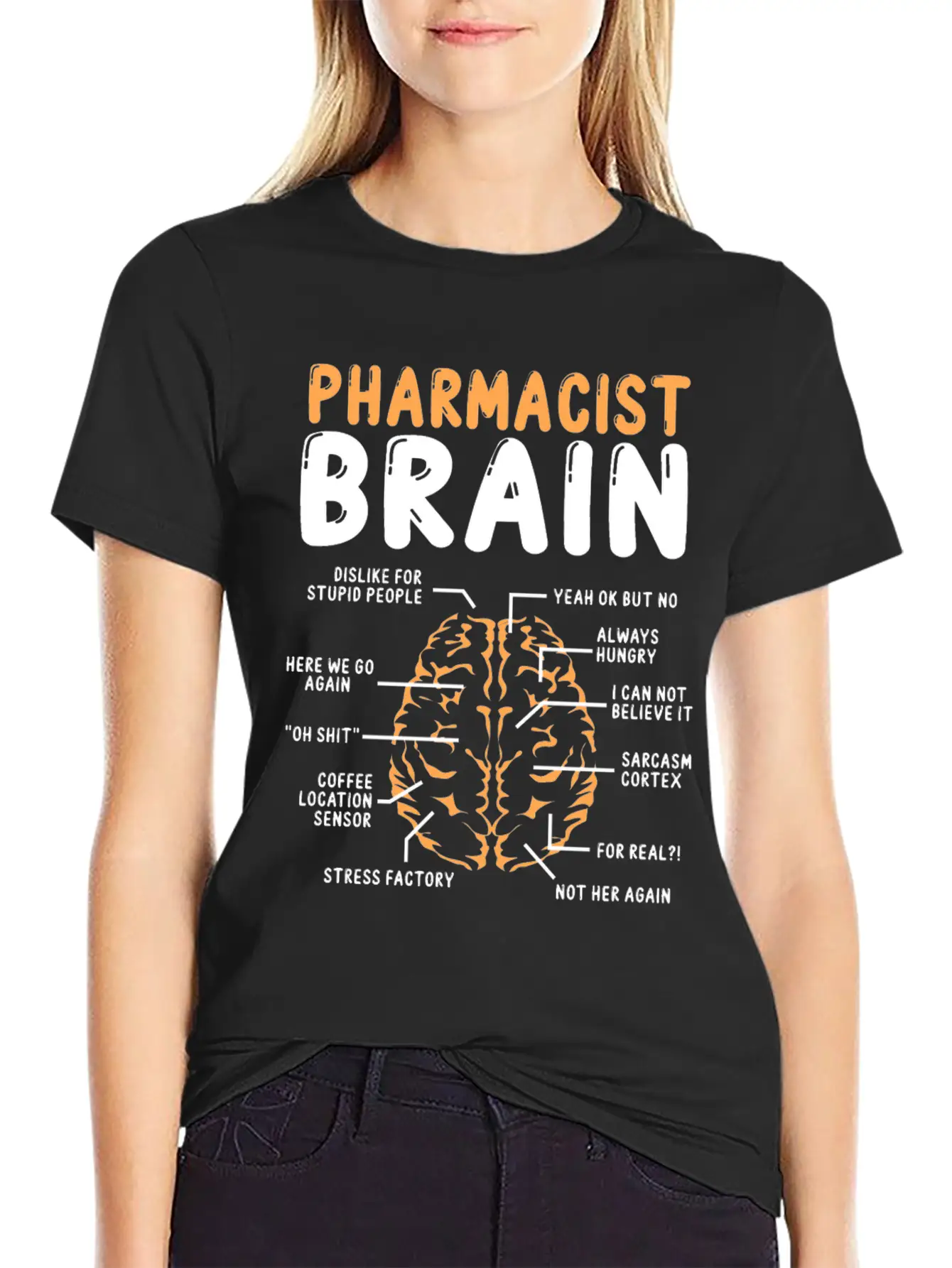 Pharmacist Brain Pharmacy School Graduation Party Stylish Everyday T-Shirt – Unisex Basic Cotton Tee