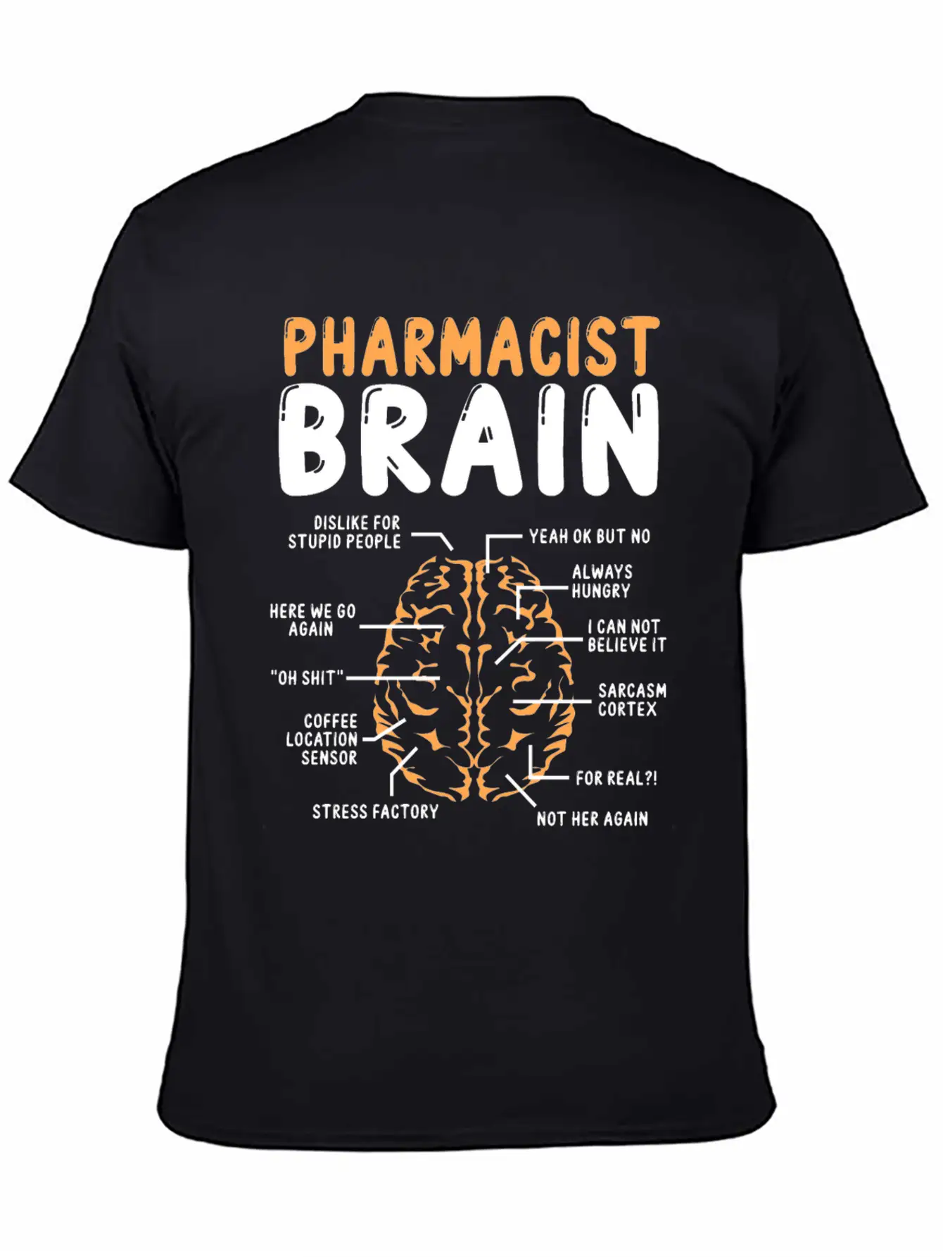 Pharmacist Brain Pharmacy School Graduation Party Stylish Everyday T-Shirt – Unisex Basic Cotton Tee
