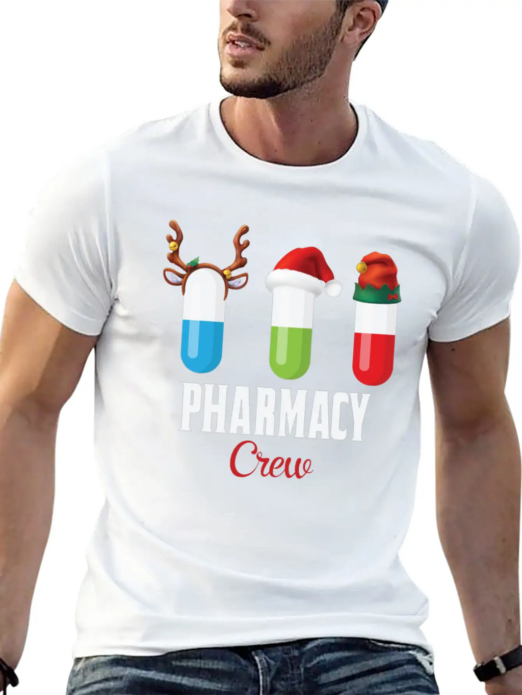 Pharmacy Crew Funny Christmas Gift For Pharmacist Classic Fit Graphic Tee For Daily Comfort – Unisex Cotton Shirt