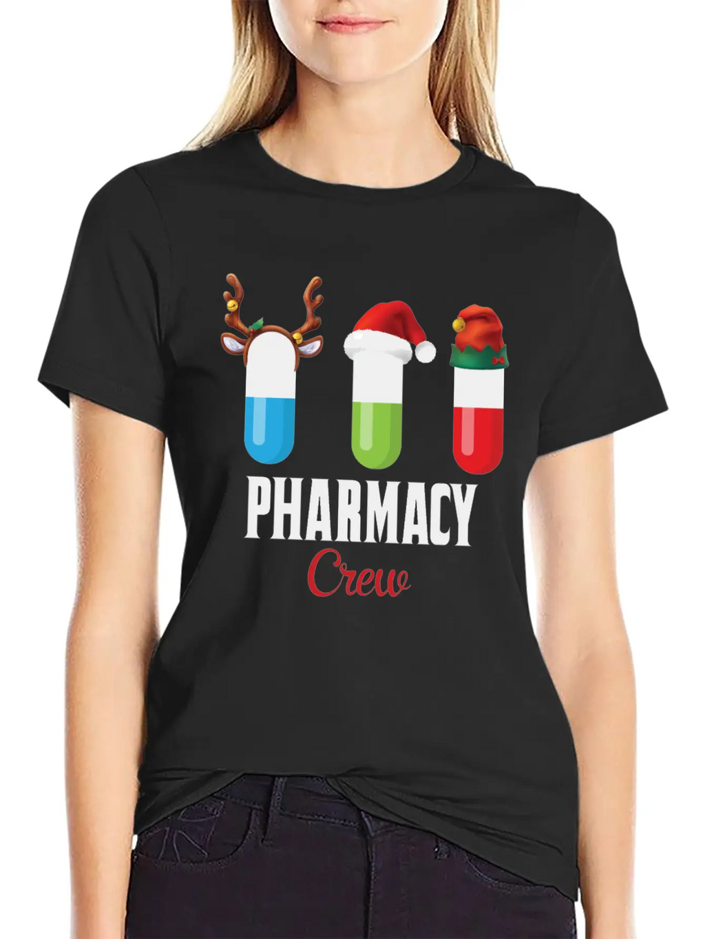 Pharmacy Crew Funny Christmas Gift For Pharmacist Classic Fit Graphic Tee For Daily Comfort – Unisex Cotton Shirt