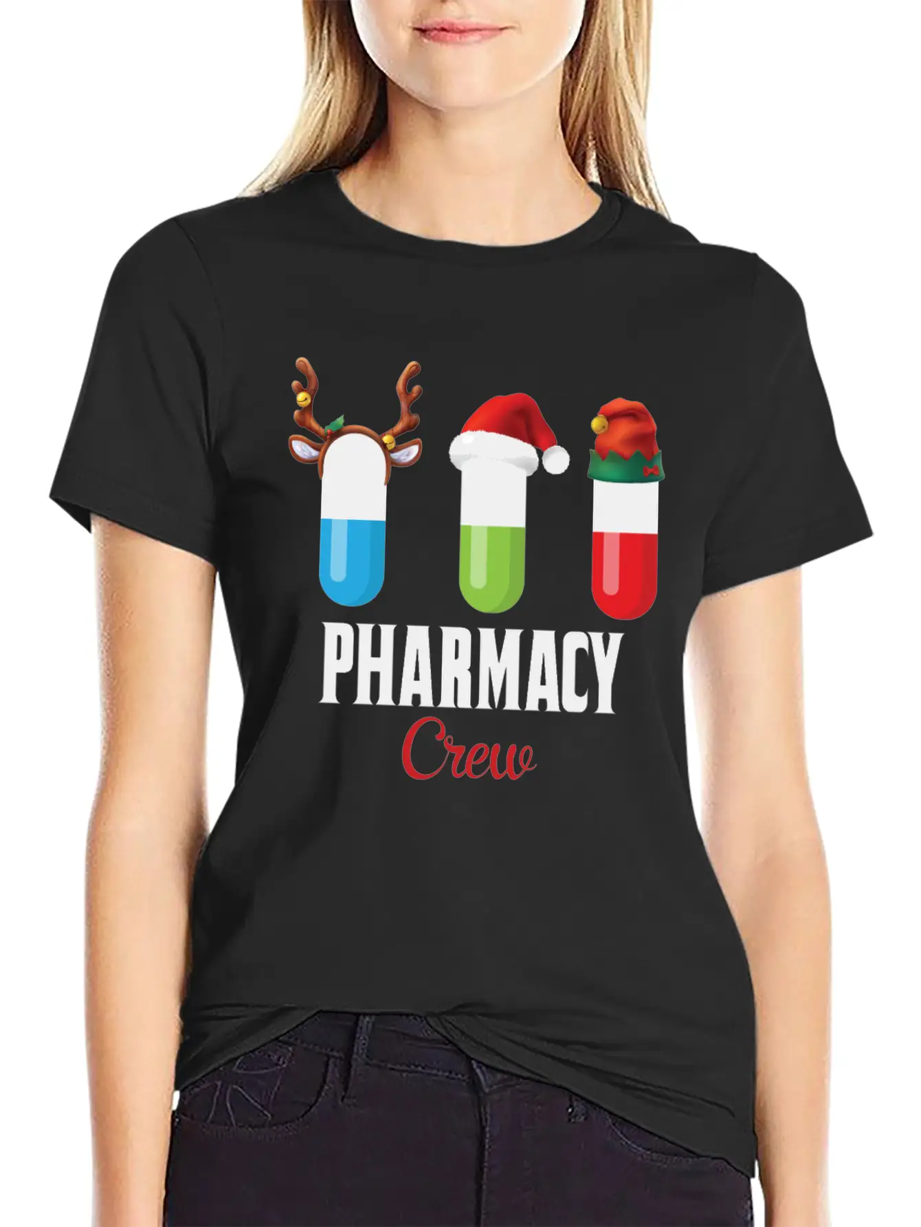 Pharmacy Crew Funny Christmas Gift For Pharmacist Classic Fit Graphic Tee For Daily Comfort – Unisex Cotton Shirt
