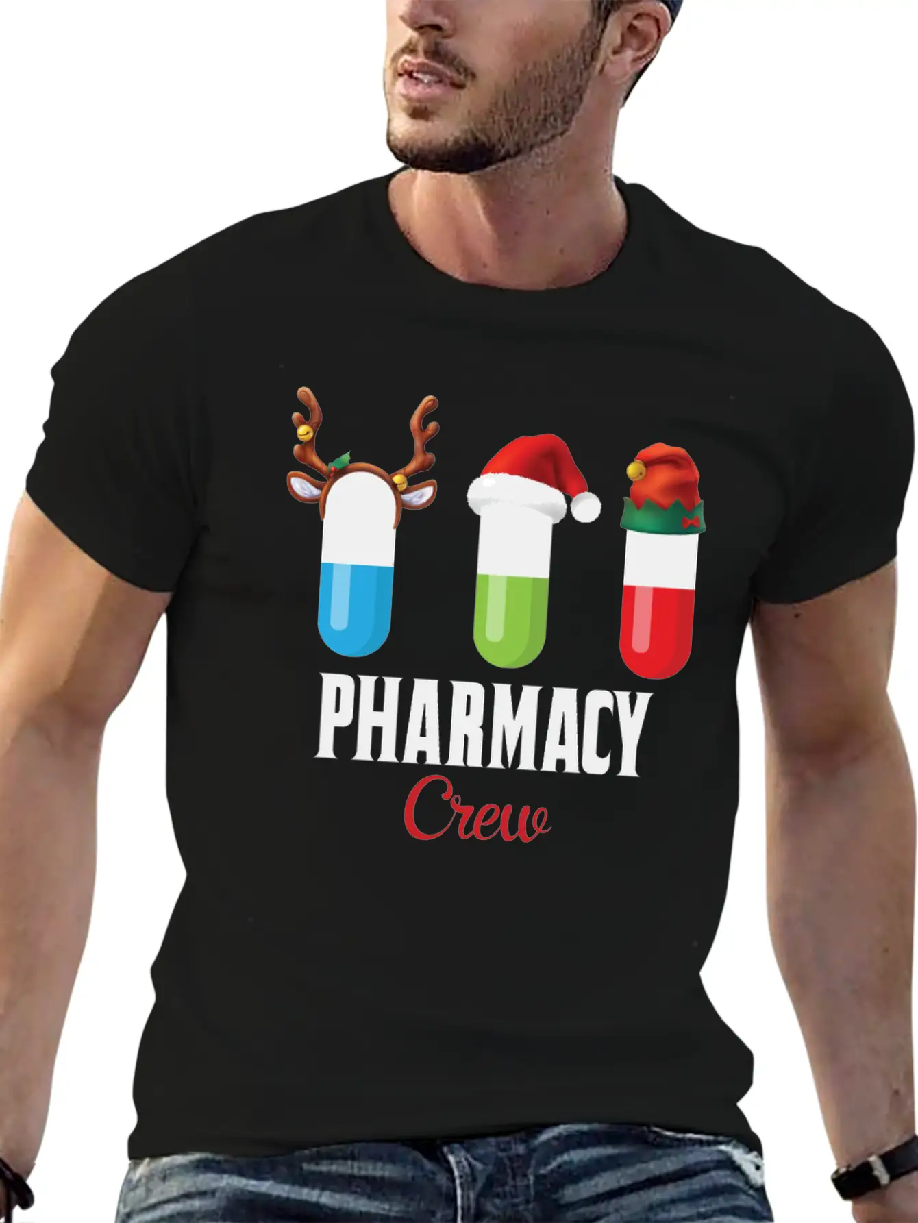 Pharmacy Crew Funny Christmas Gift For Pharmacist Classic Fit Graphic Tee For Daily Comfort – Unisex Cotton Shirt