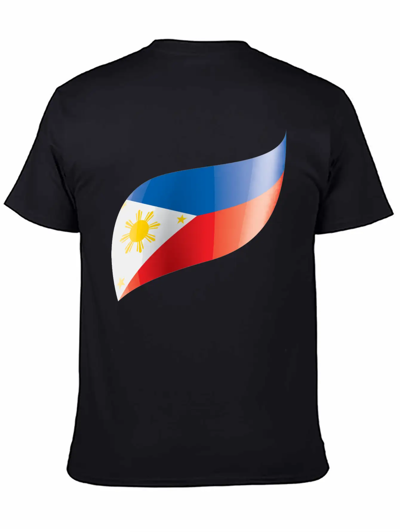 Philippines Flag Waving Unisex Short Sleeve Soft Cotton T-Shirt – Casual Everyday Wear