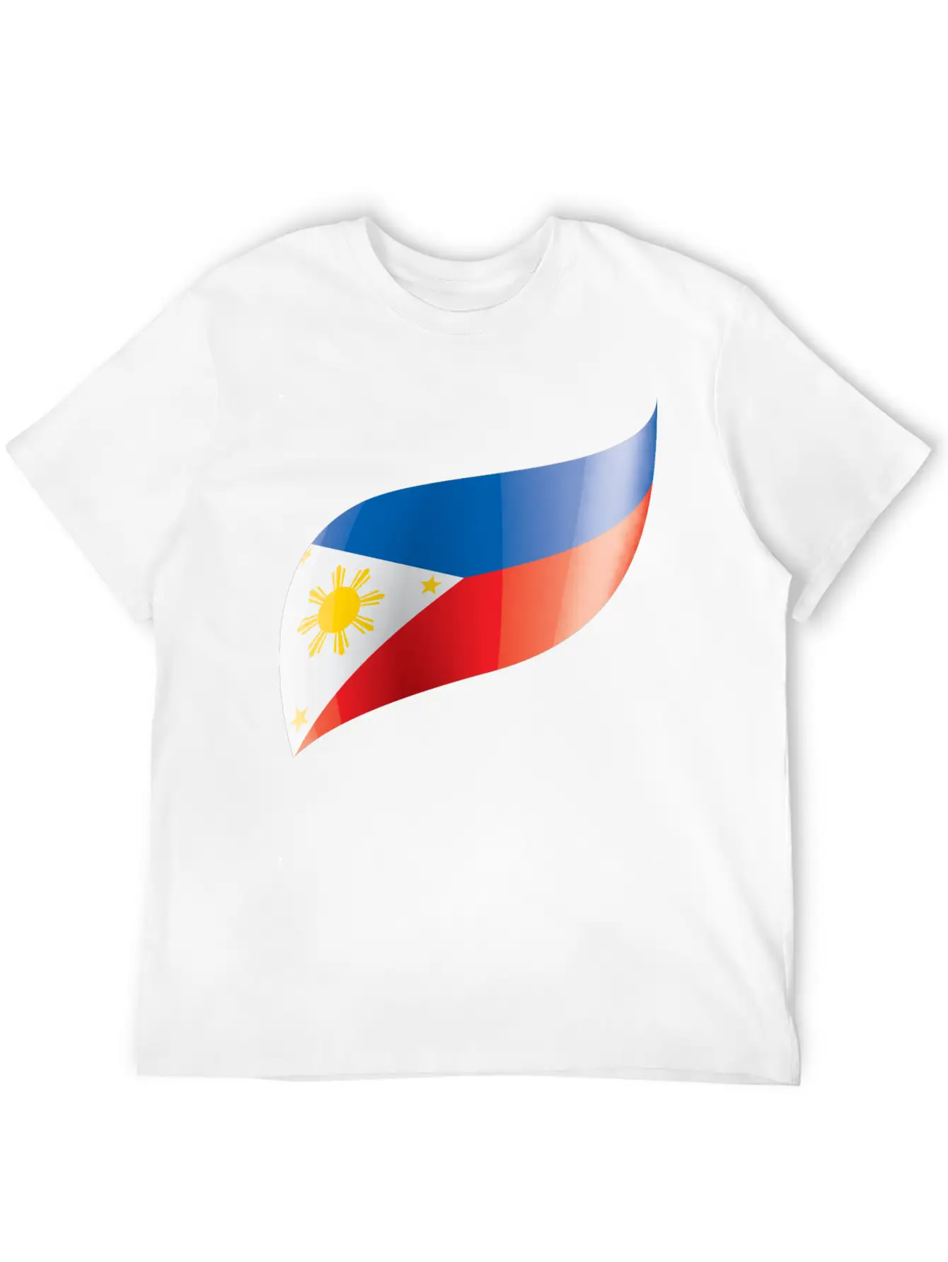 Philippines Flag Waving Unisex Short Sleeve Soft Cotton T-Shirt – Casual Everyday Wear