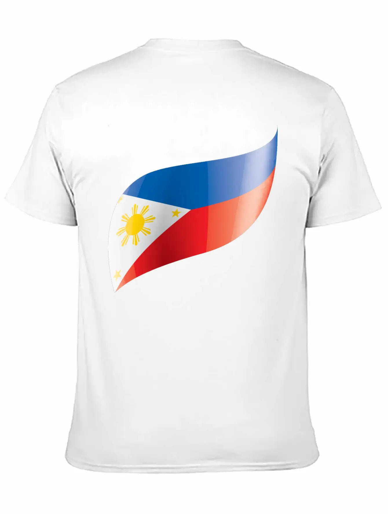 Philippines Flag Waving Unisex Short Sleeve Soft Cotton T-Shirt – Casual Everyday Wear