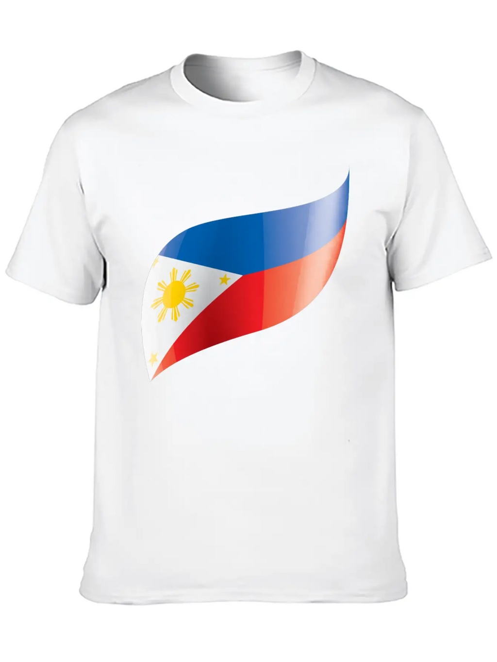 Philippines Flag Waving Unisex Short Sleeve Soft Cotton T-Shirt – Casual Everyday Wear