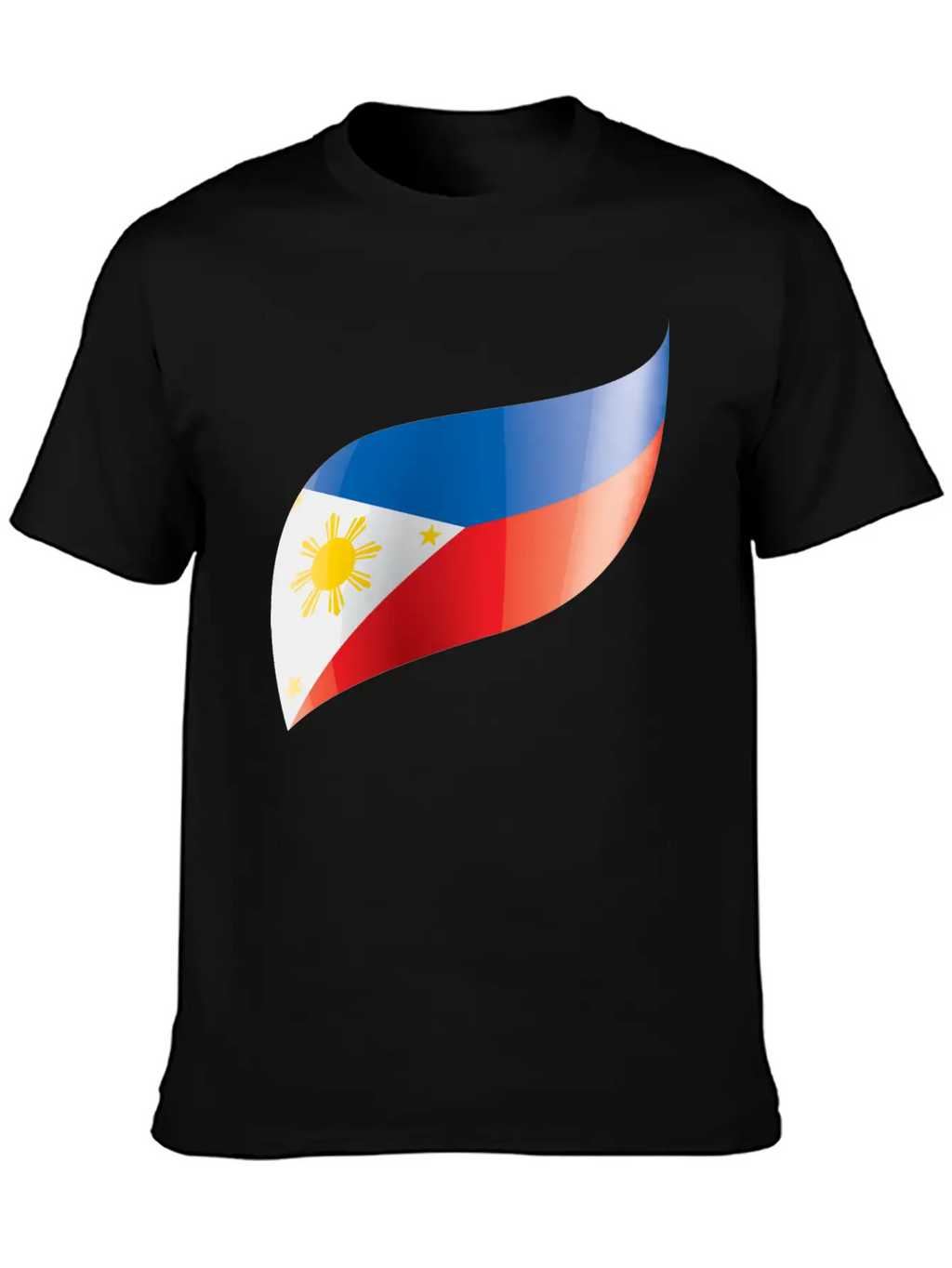 Philippines Flag Waving Unisex Short Sleeve Soft Cotton T-Shirt – Casual Everyday Wear
