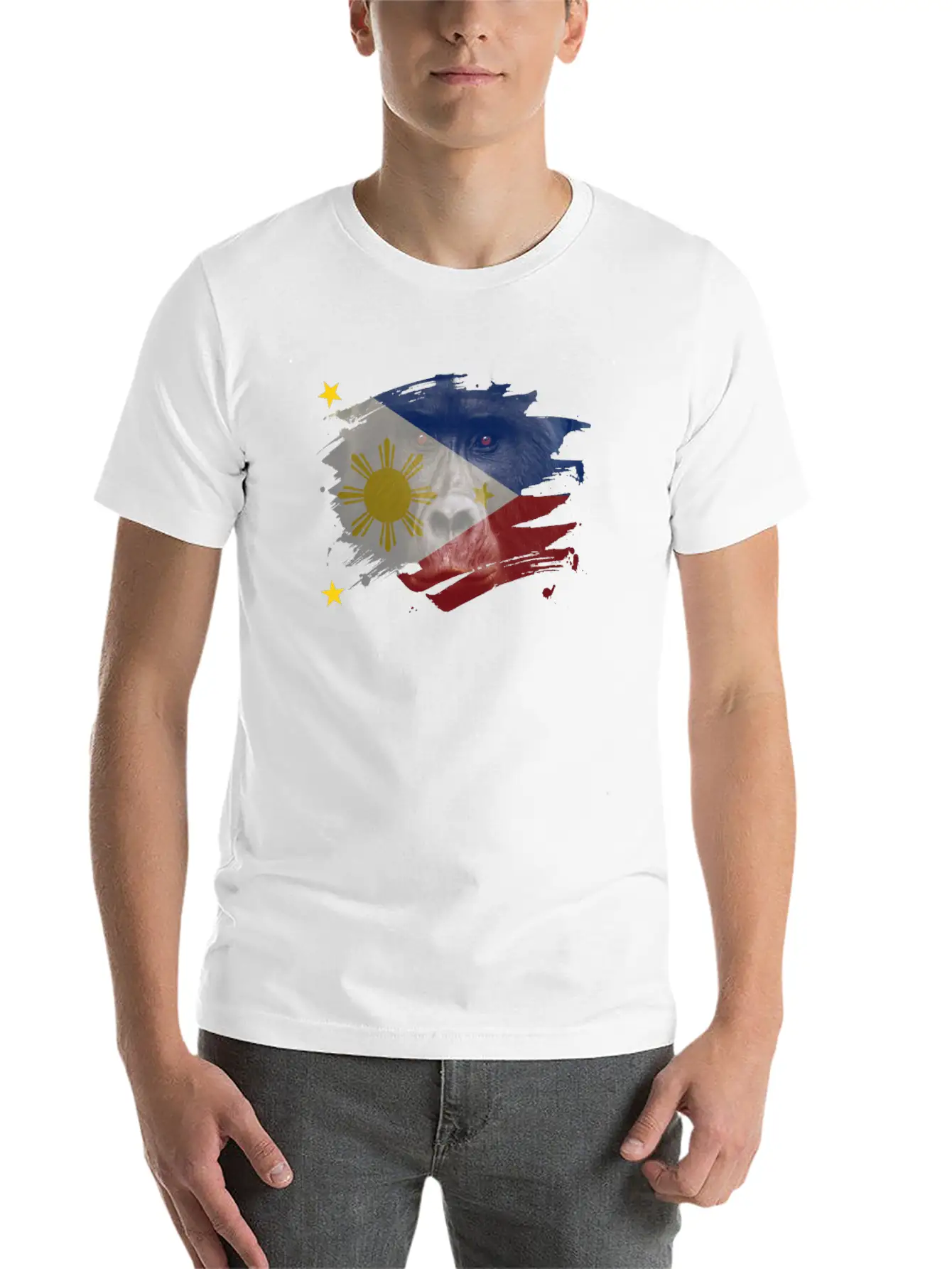 Philippines Gorilla Flag Breathable Soft Cotton T-Shirt – Timeless Casual Look