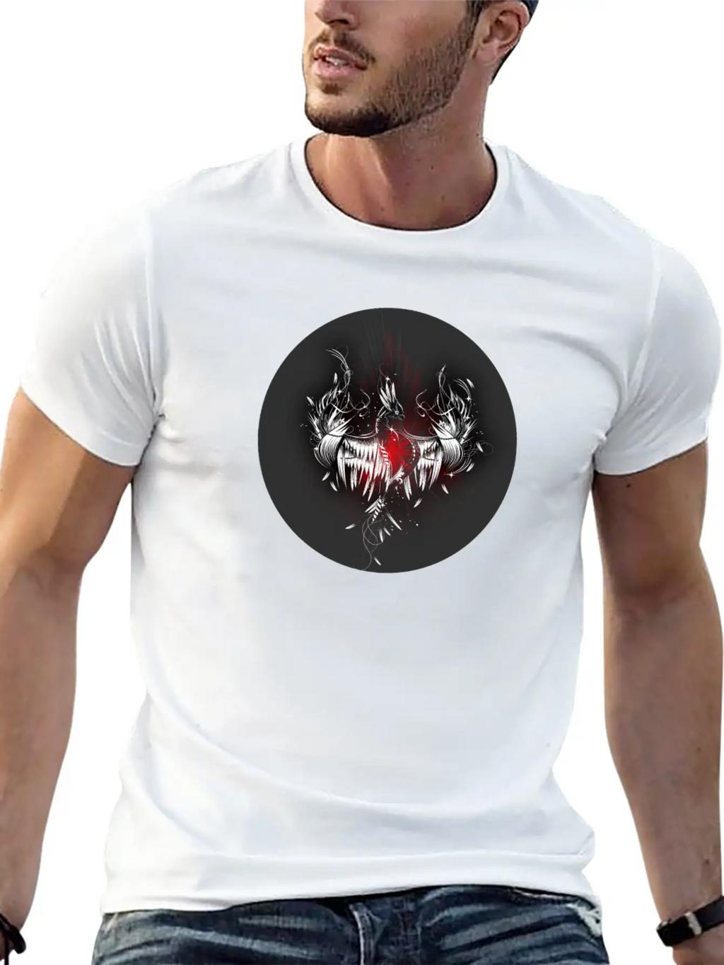 Phoenix From The Ashes Patch Breathable Soft Cotton T-Shirt – Timeless Casual Look