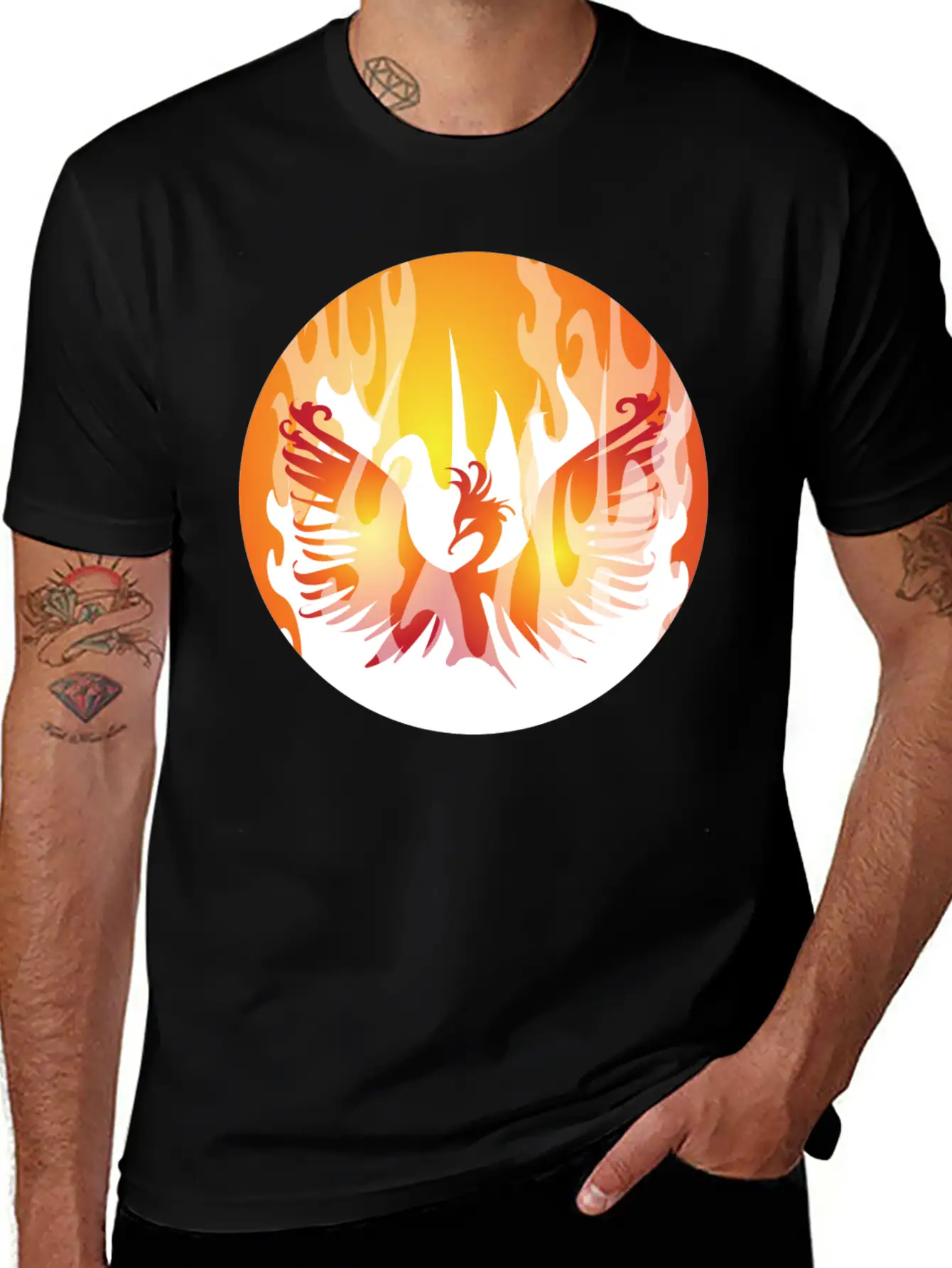 Phoenix Rising Breathable Soft Cotton T-Shirt – Timeless Casual Look