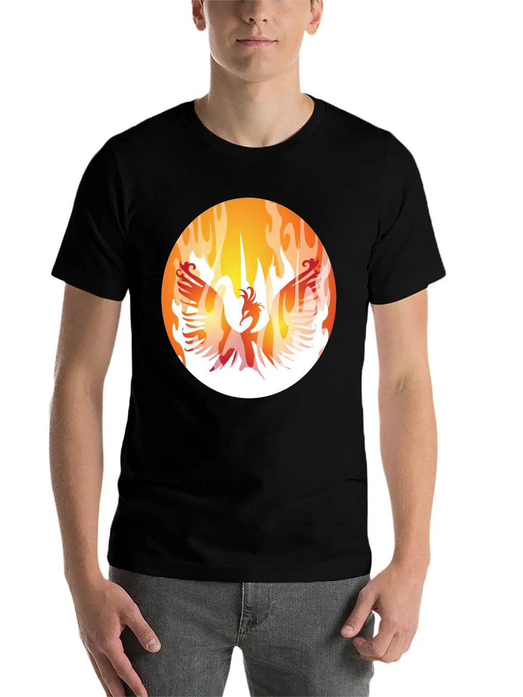 Phoenix Rising Breathable Soft Cotton T-Shirt – Timeless Casual Look