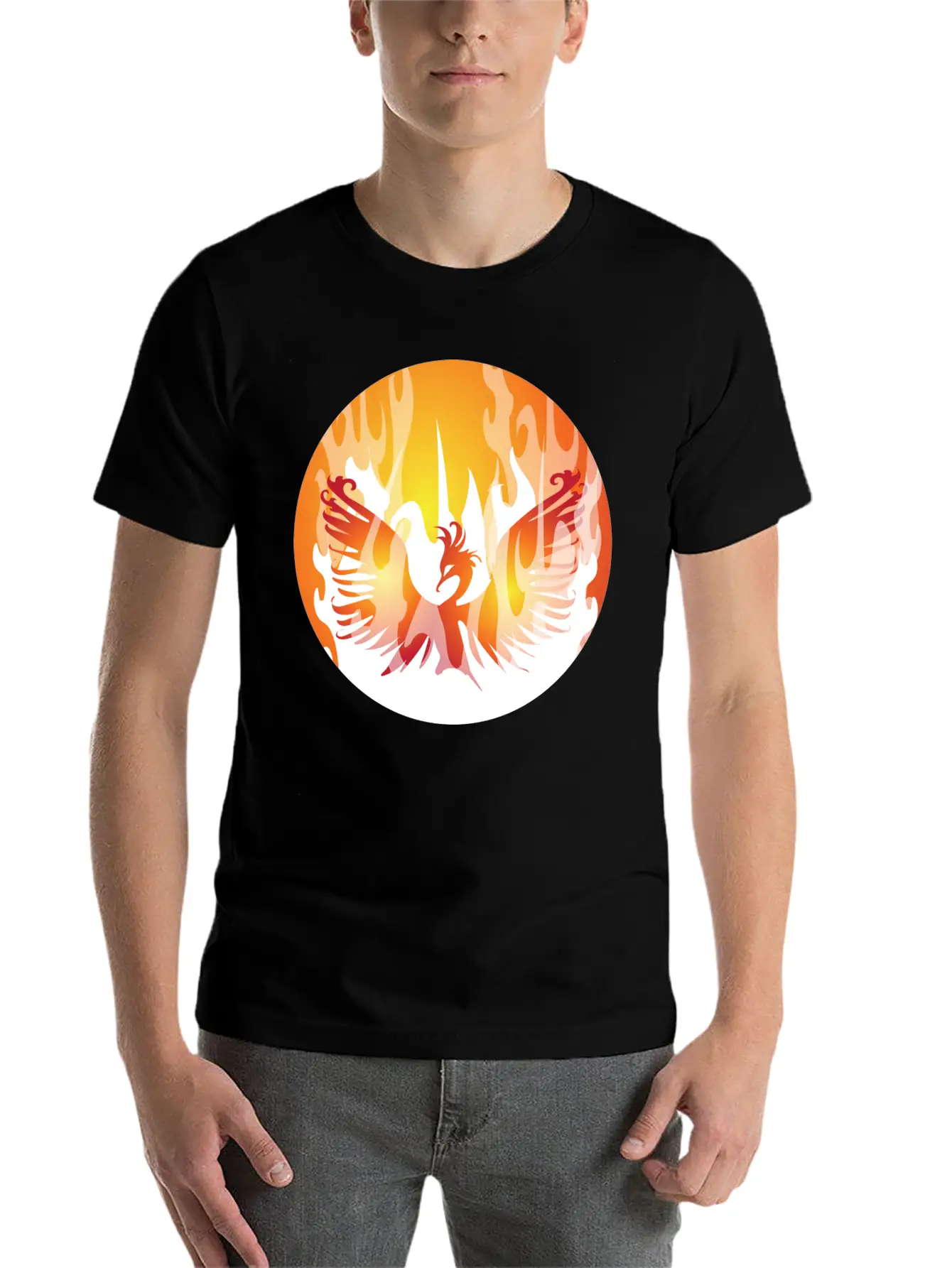 Phoenix Rising Breathable Soft Cotton T-Shirt – Timeless Casual Look