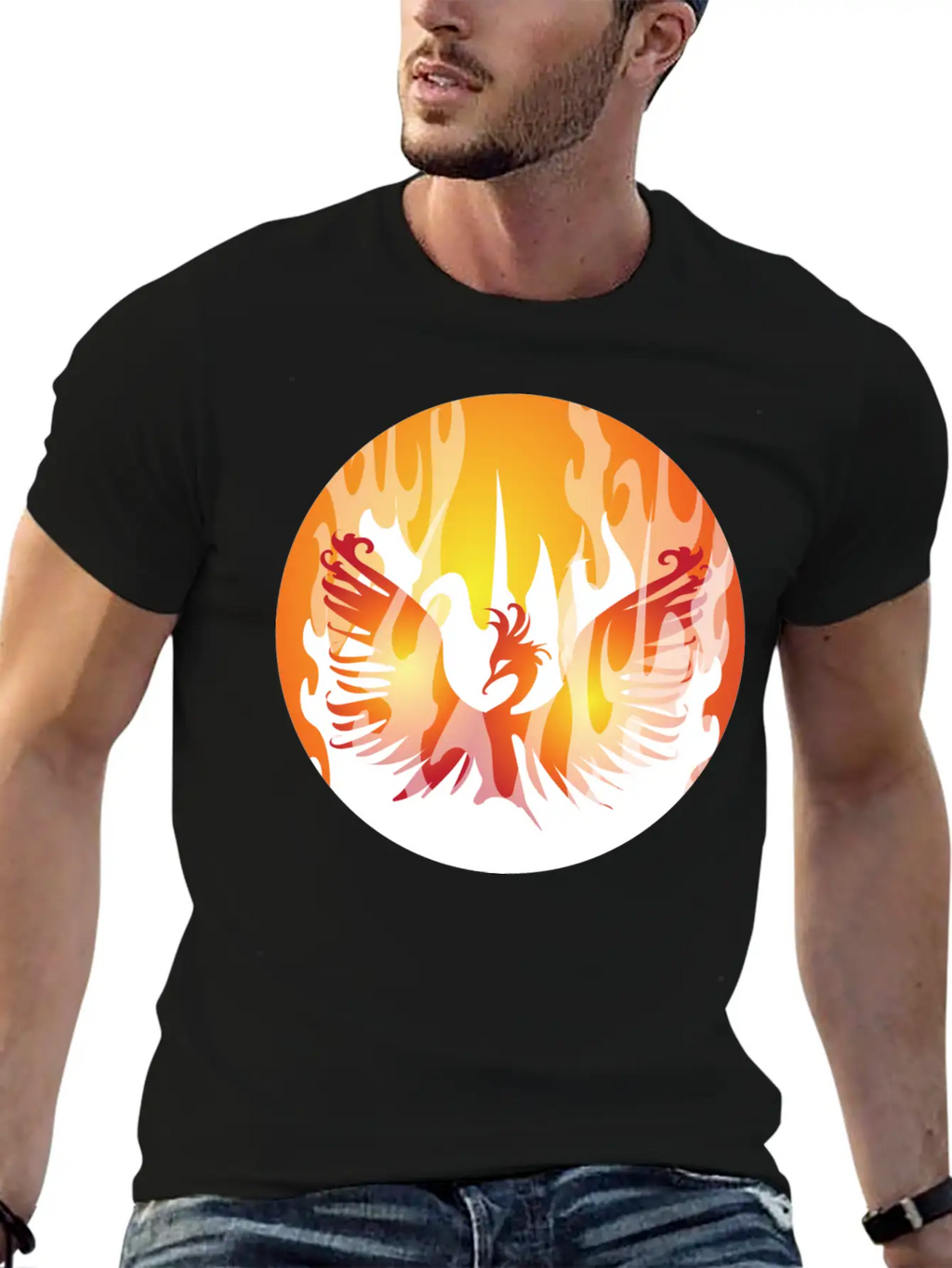 Phoenix Rising Breathable Soft Cotton T-Shirt – Timeless Casual Look