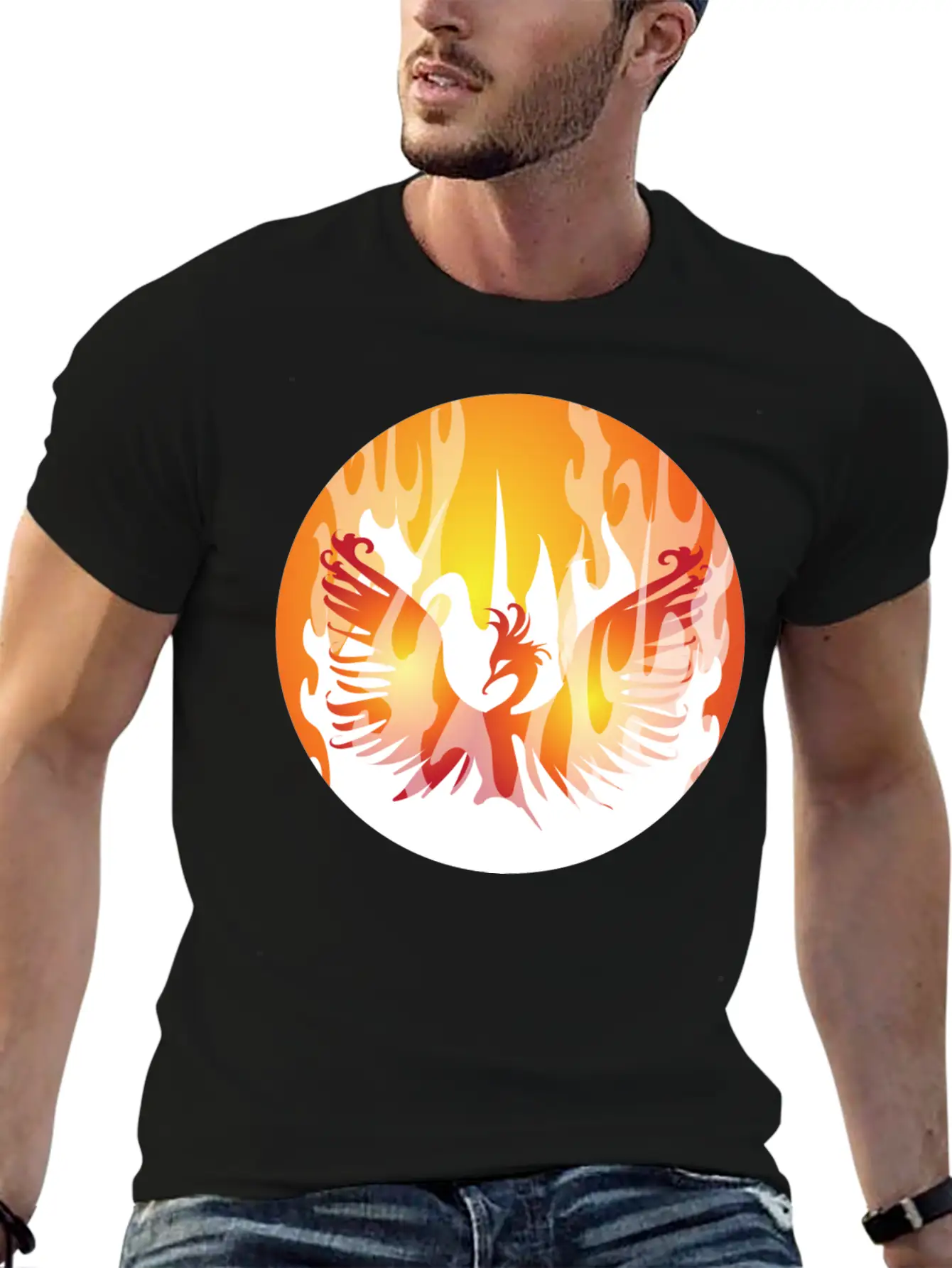 Phoenix Rising Breathable Soft Cotton T-Shirt – Timeless Casual Look