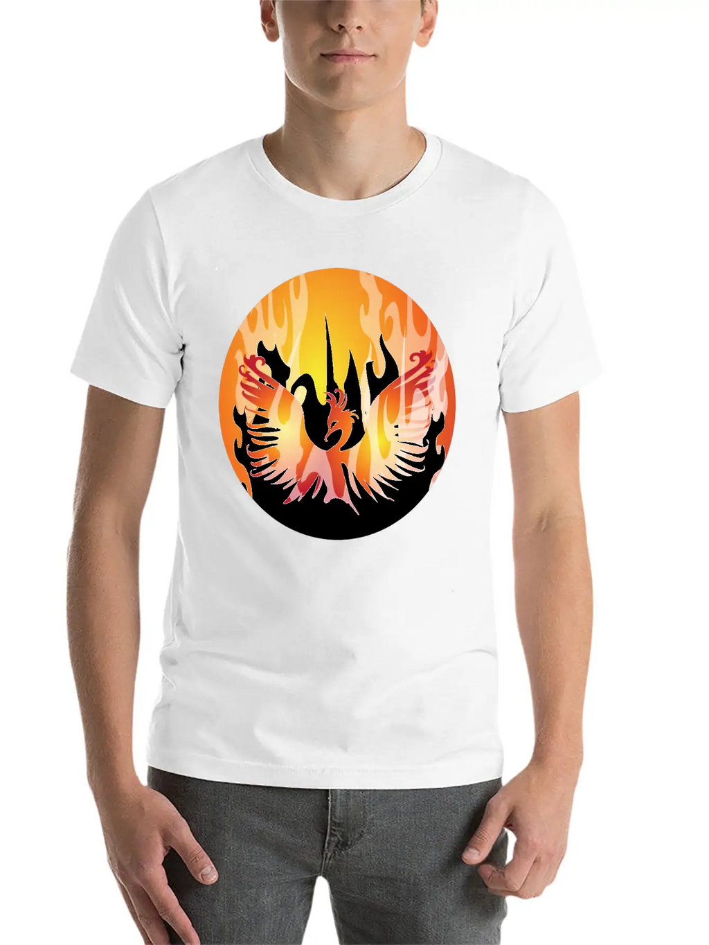 Phoenix Rising Breathable Soft Cotton T-Shirt – Timeless Casual Look