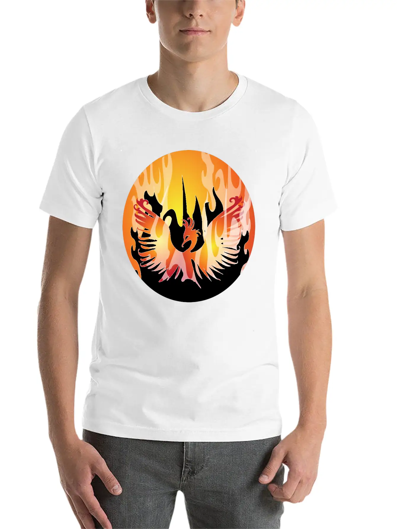 Phoenix Rising Breathable Soft Cotton T-Shirt – Timeless Casual Look