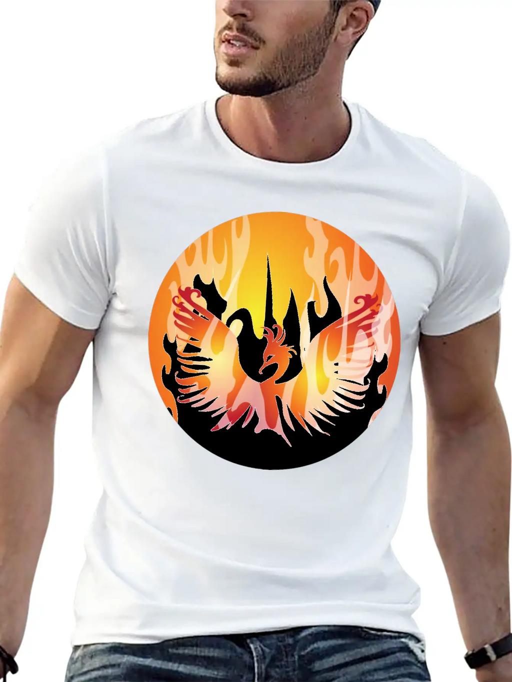 Phoenix Rising Breathable Soft Cotton T-Shirt – Timeless Casual Look