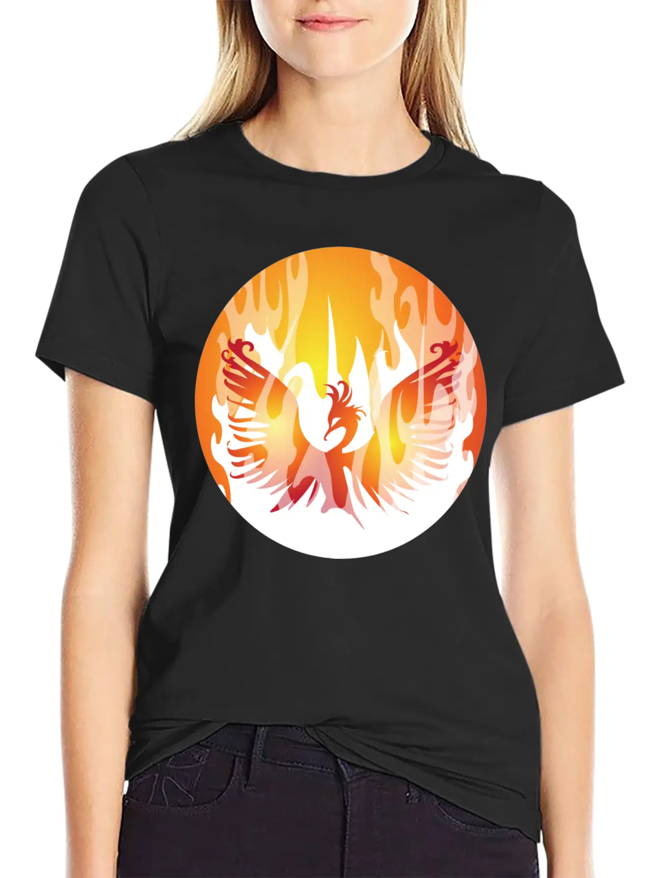 Phoenix Rising Breathable Soft Cotton T-Shirt – Timeless Casual Look