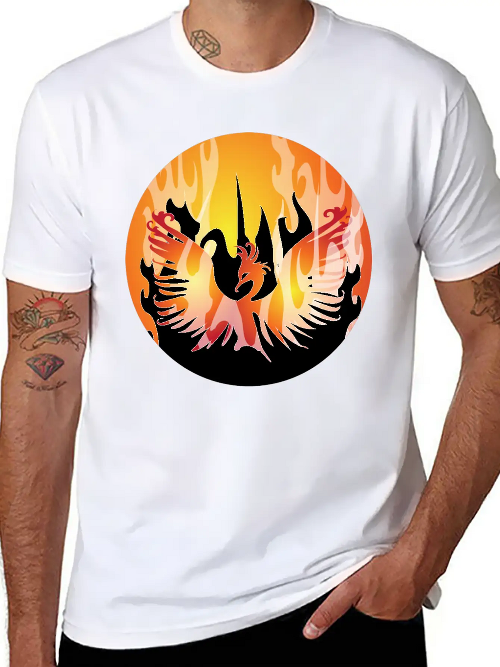 Phoenix Rising Breathable Soft Cotton T-Shirt – Timeless Casual Look