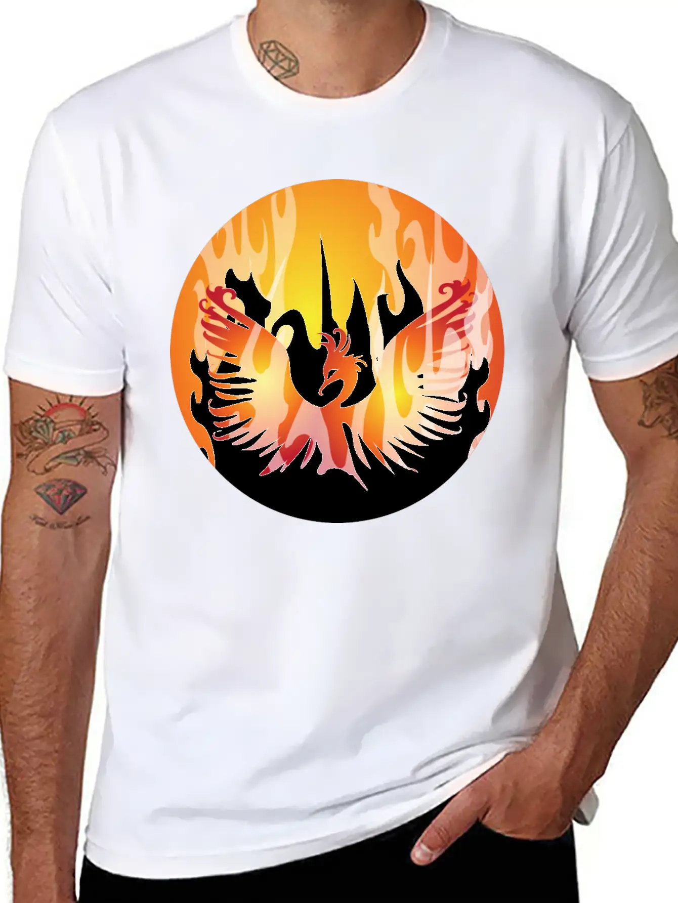 Phoenix Rising Breathable Soft Cotton T-Shirt – Timeless Casual Look