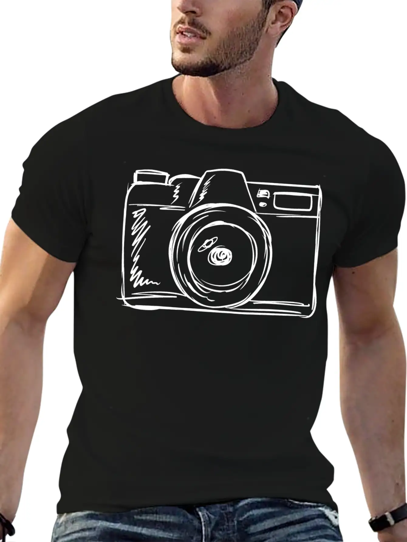 Photographer Camera Photography Breathable Soft Cotton T-Shirt – Timeless Casual Look