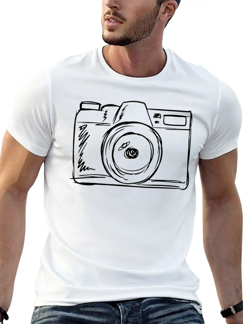 Photographer Camera Photography Breathable Soft Cotton T-Shirt – Timeless Casual Look