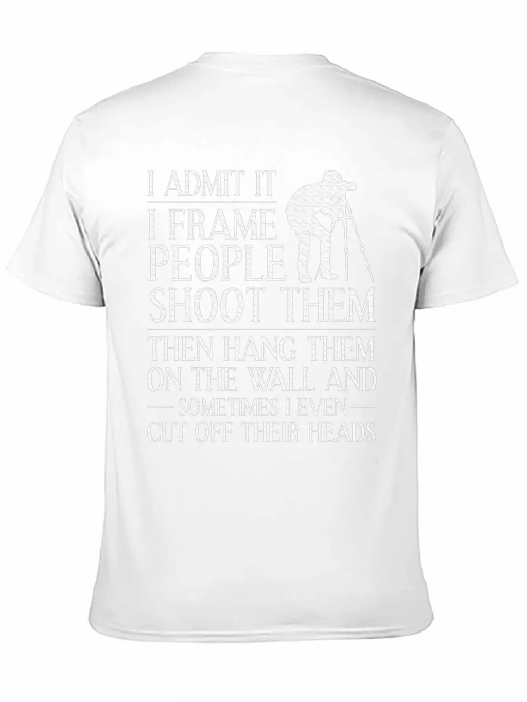 Photographer Design Camera Photography Casual Graphic T-Shirt – Simple And Comfortable Daily Wear