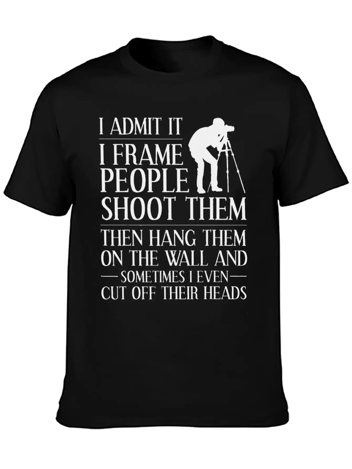Photographer Design Camera Photography Casual Graphic T-Shirt – Simple And Comfortable Daily Wear