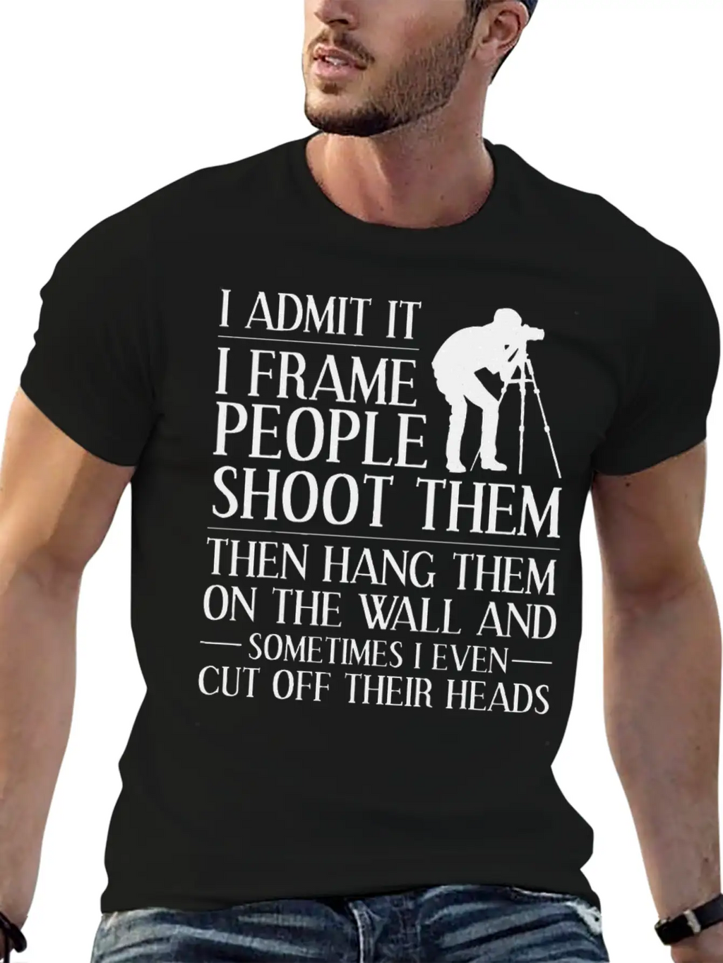 Photographer Design Camera Photography Casual Graphic T-Shirt – Simple And Comfortable Daily Wear