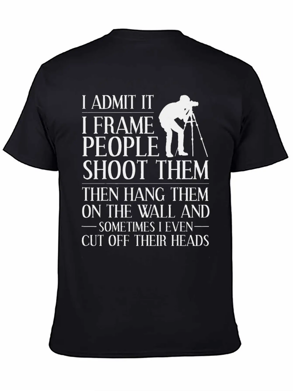 Photographer Design Camera Photography Casual Graphic T-Shirt – Simple And Comfortable Daily Wear