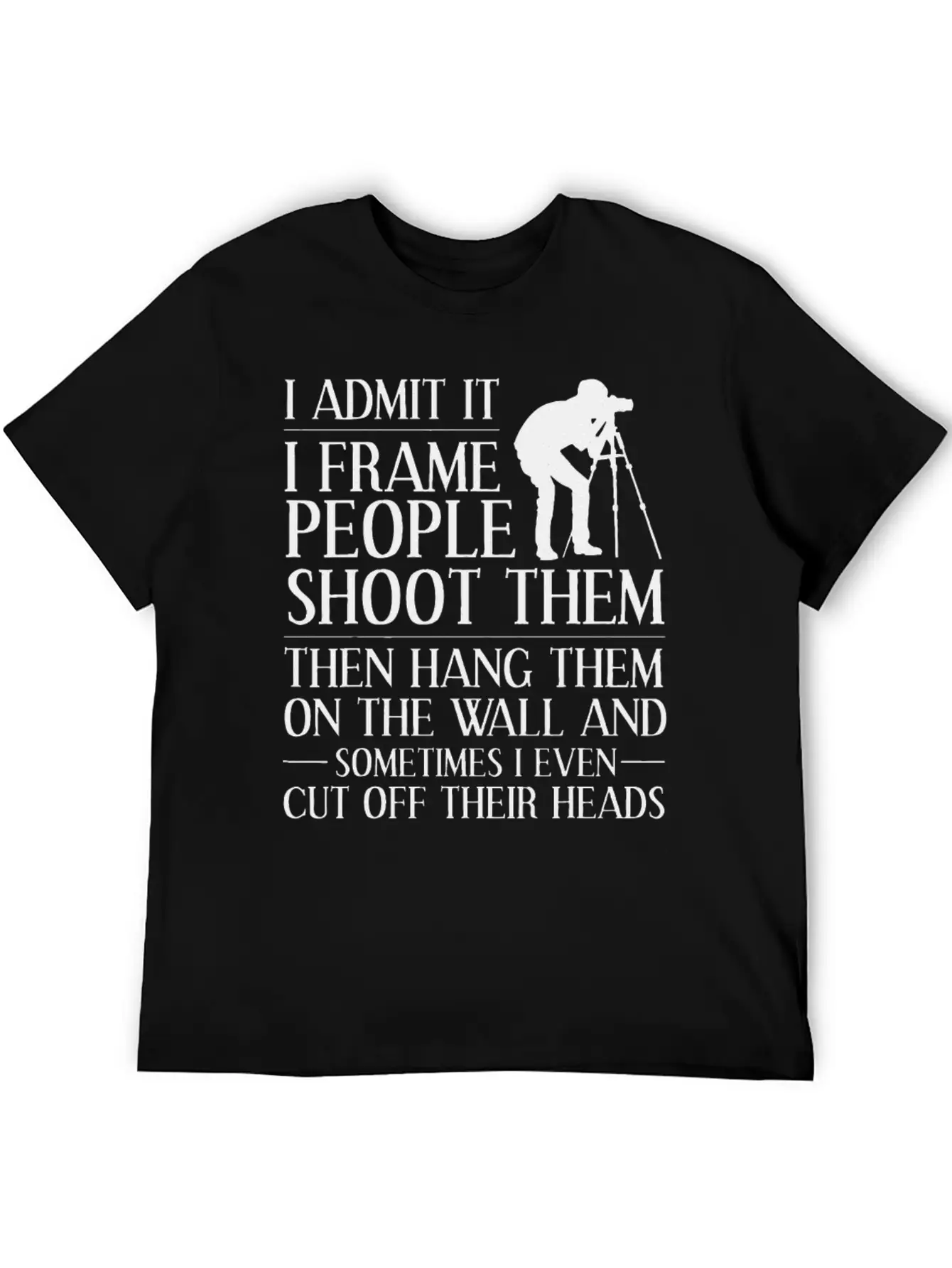 Photographer Design Camera Photography Casual Graphic T-Shirt – Simple And Comfortable Daily Wear