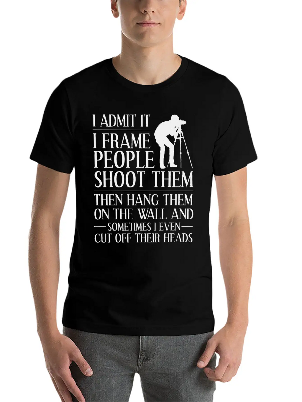 Photographer Design Camera Photography Casual Graphic T-Shirt – Simple And Comfortable Daily Wear